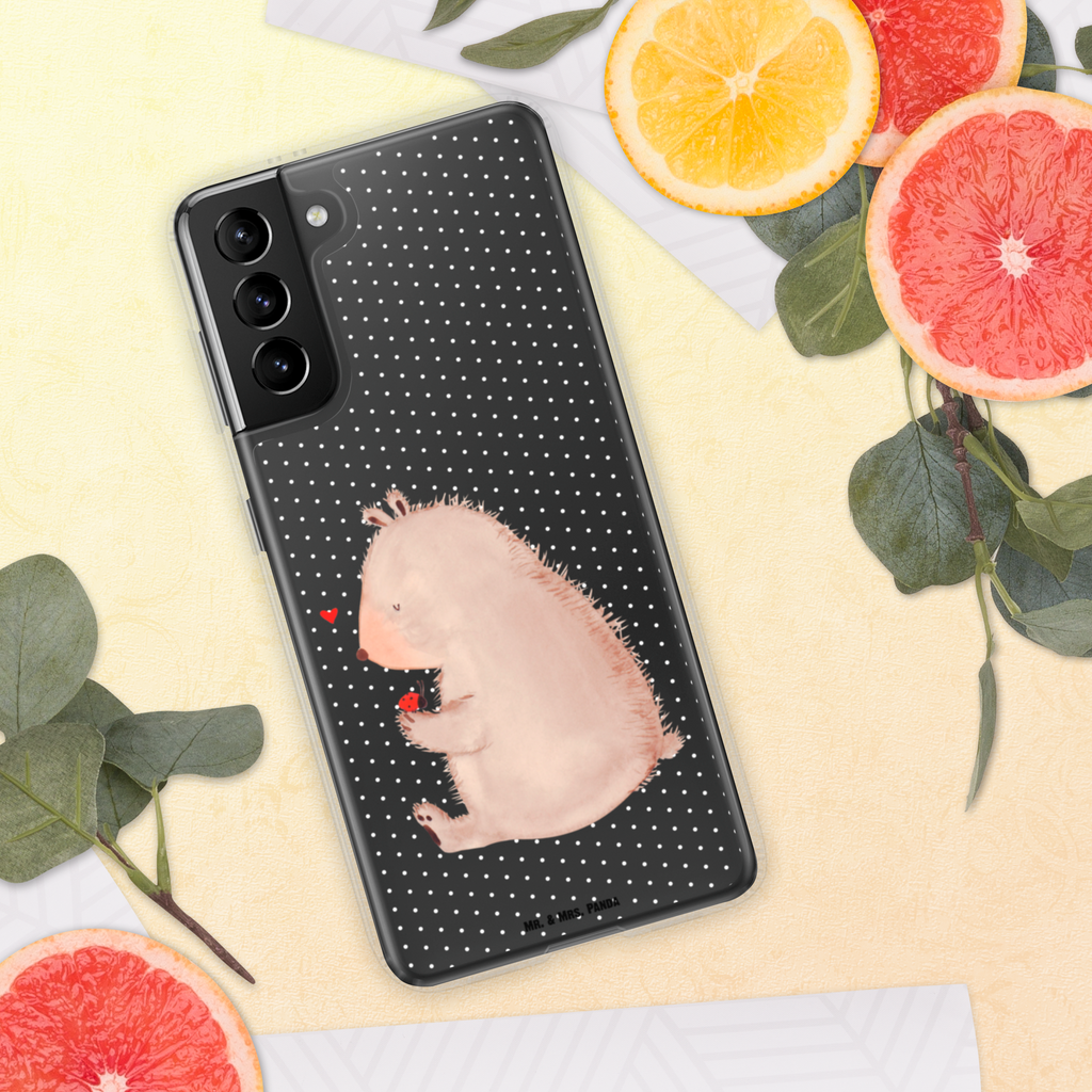 Handyhülle Bär mit Marienkäfer Bär, Marienkäfer, Liebe, Freiheit, Motivation, Das Leben ist schön Handyhülle, Handycover, Transparente Handyhülle, Flexible Handyhülle, Handyschutz, Transparent, Durchsichtig, Schutzhülle für Handy, Stilvolle Handyhülle, Robuste Handyhülle, Schutz vor Kratzern, Schützende Handyhülle  Bär, Teddy, Teddybär
