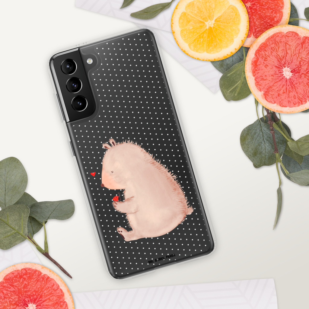 Handyhülle Bär mit Marienkäfer Bär, Marienkäfer, Liebe, Freiheit, Motivation, Das Leben ist schön Handyhülle, Handycover, Transparente Handyhülle, Flexible Handyhülle, Handyschutz, Transparent, Durchsichtig, Schutzhülle für Handy, Stilvolle Handyhülle, Robuste Handyhülle, Schutz vor Kratzern, Schützende Handyhülle  Bär, Teddy, Teddybär
