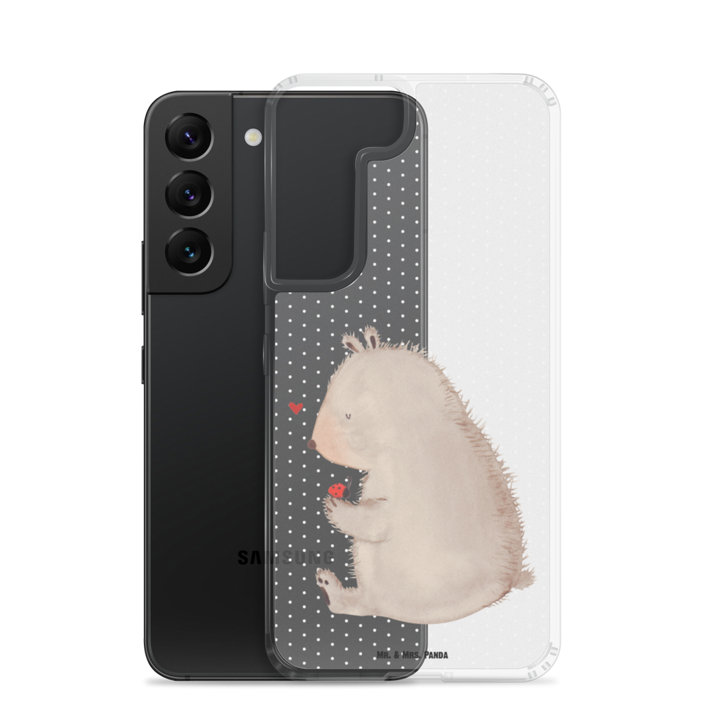 Handyhülle Bär mit Marienkäfer Bär, Marienkäfer, Liebe, Freiheit, Motivation, Das Leben ist schön Handyhülle, Handycover, Transparente Handyhülle, Flexible Handyhülle, Handyschutz, Transparent, Durchsichtig, Schutzhülle für Handy, Stilvolle Handyhülle, Robuste Handyhülle, Schutz vor Kratzern, Schützende Handyhülle  Bär, Teddy, Teddybär