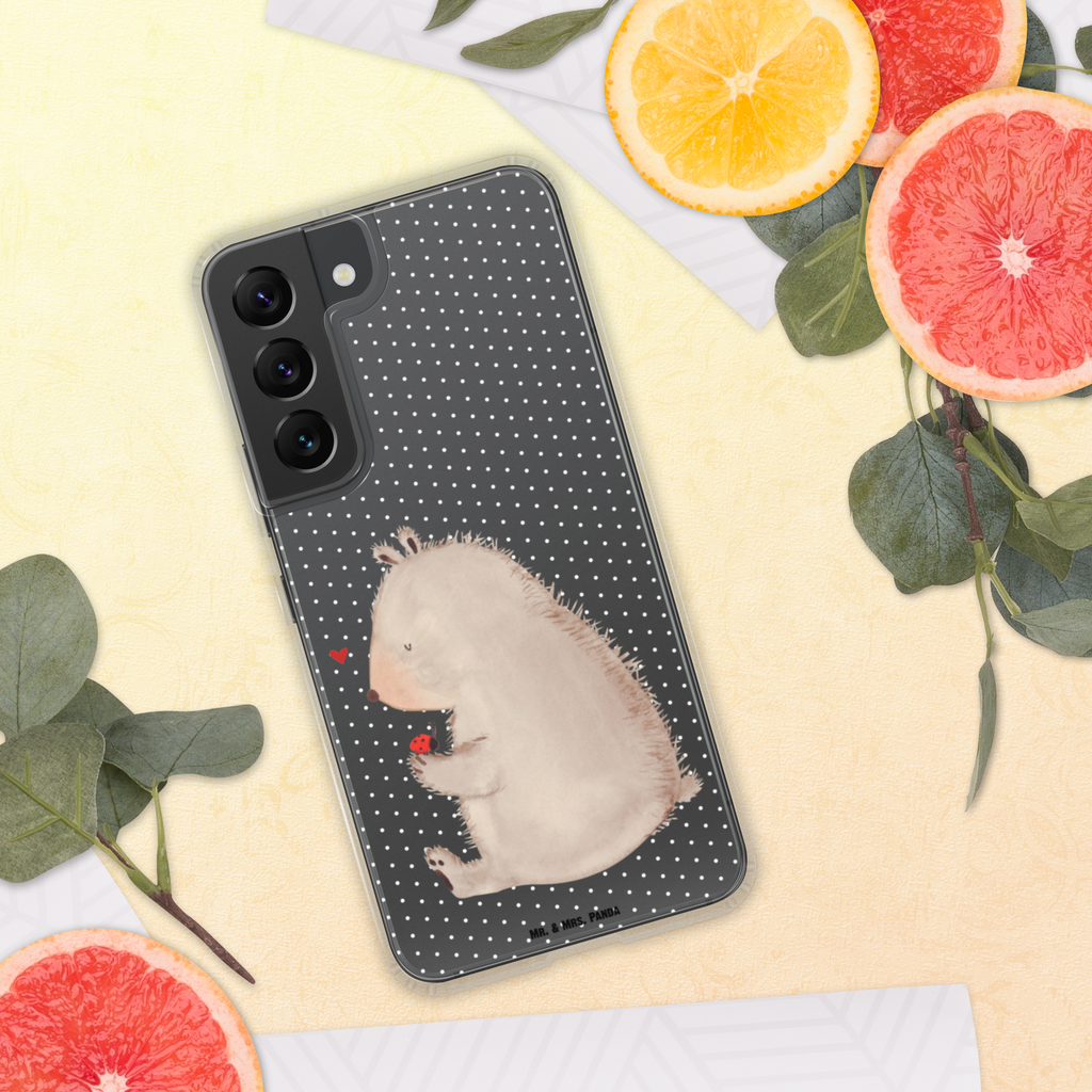 Handyhülle Bär mit Marienkäfer Bär, Marienkäfer, Liebe, Freiheit, Motivation, Das Leben ist schön Handyhülle, Handycover, Transparente Handyhülle, Flexible Handyhülle, Handyschutz, Transparent, Durchsichtig, Schutzhülle für Handy, Stilvolle Handyhülle, Robuste Handyhülle, Schutz vor Kratzern, Schützende Handyhülle  Bär, Teddy, Teddybär
