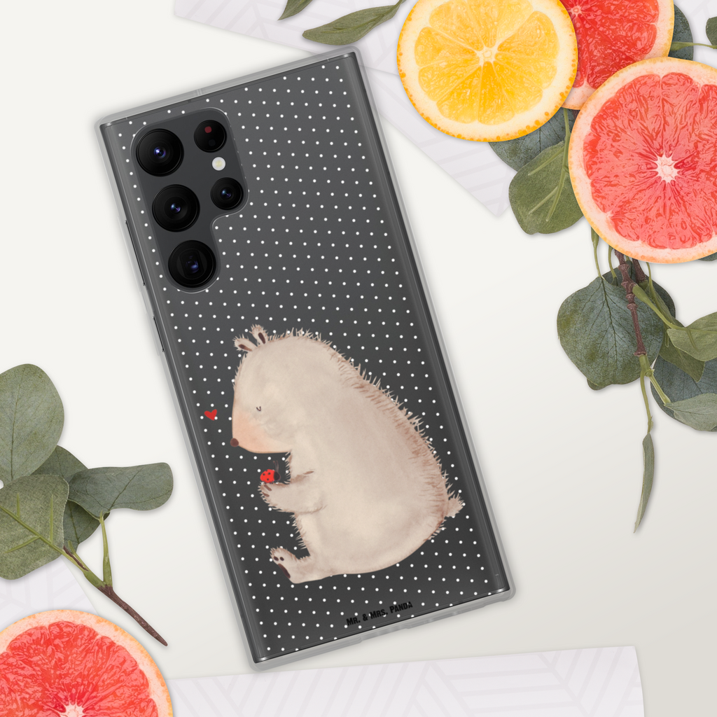 Handyhülle Bär mit Marienkäfer Bär, Marienkäfer, Liebe, Freiheit, Motivation, Das Leben ist schön Handyhülle, Handycover, Transparente Handyhülle, Flexible Handyhülle, Handyschutz, Transparent, Durchsichtig, Schutzhülle für Handy, Stilvolle Handyhülle, Robuste Handyhülle, Schutz vor Kratzern, Schützende Handyhülle  Bär, Teddy, Teddybär