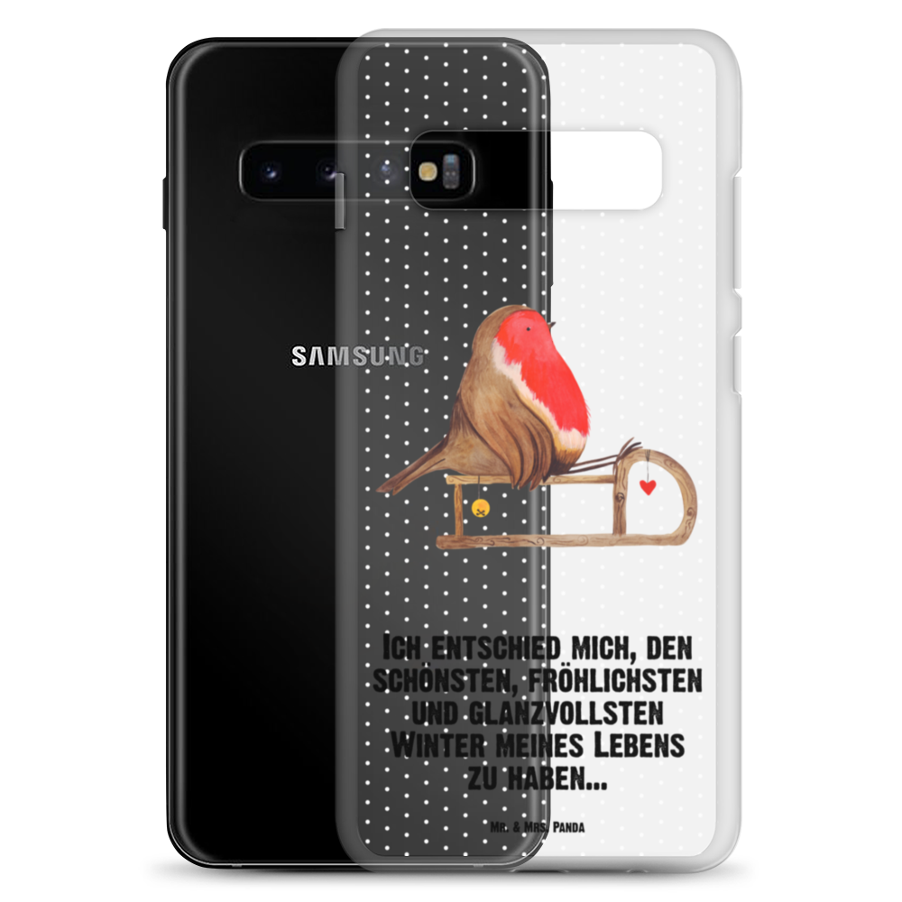 Handyhülle Rotkehlchen Schlitten Handyhülle, Handycover, Transparente Handyhülle, Flexible Handyhülle, Handyschutz, Transparent, Durchsichtig, Schutzhülle für Handy, Stilvolle Handyhülle, Robuste Handyhülle, Schutz vor Kratzern, Schützende Handyhülle, Winter, Weihnachten, Weihnachtsdeko, Nikolaus, Advent, Heiligabend, Wintermotiv, Schlitten, Vogel