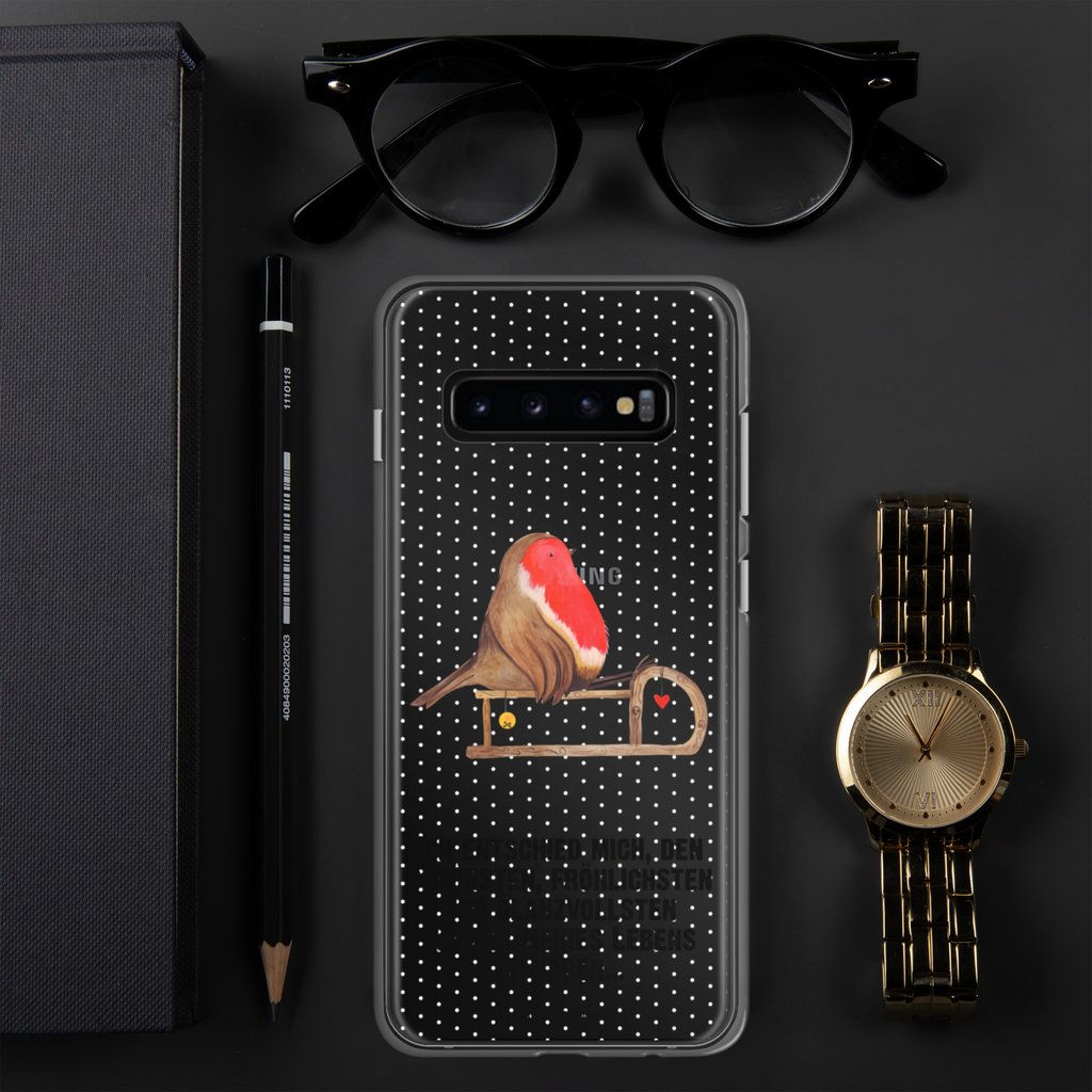 Handyhülle Rotkehlchen Schlitten Handyhülle, Handycover, Transparente Handyhülle, Flexible Handyhülle, Handyschutz, Transparent, Durchsichtig, Schutzhülle für Handy, Stilvolle Handyhülle, Robuste Handyhülle, Schutz vor Kratzern, Schützende Handyhülle, Winter, Weihnachten, Weihnachtsdeko, Nikolaus, Advent, Heiligabend, Wintermotiv, Schlitten, Vogel