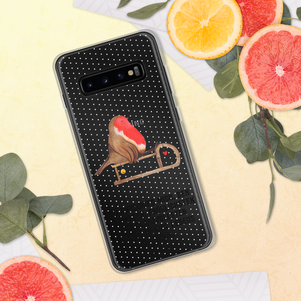 Handyhülle Rotkehlchen Schlitten Handyhülle, Handycover, Transparente Handyhülle, Flexible Handyhülle, Handyschutz, Transparent, Durchsichtig, Schutzhülle für Handy, Stilvolle Handyhülle, Robuste Handyhülle, Schutz vor Kratzern, Schützende Handyhülle, Winter, Weihnachten, Weihnachtsdeko, Nikolaus, Advent, Heiligabend, Wintermotiv, Schlitten, Vogel
