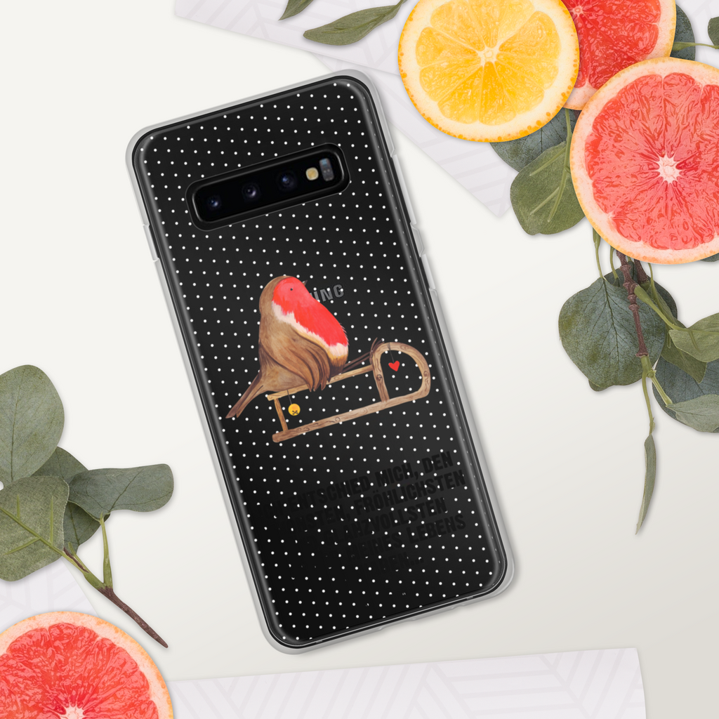 Handyhülle Rotkehlchen Schlitten Handyhülle, Handycover, Transparente Handyhülle, Flexible Handyhülle, Handyschutz, Transparent, Durchsichtig, Schutzhülle für Handy, Stilvolle Handyhülle, Robuste Handyhülle, Schutz vor Kratzern, Schützende Handyhülle, Winter, Weihnachten, Weihnachtsdeko, Nikolaus, Advent, Heiligabend, Wintermotiv, Schlitten, Vogel