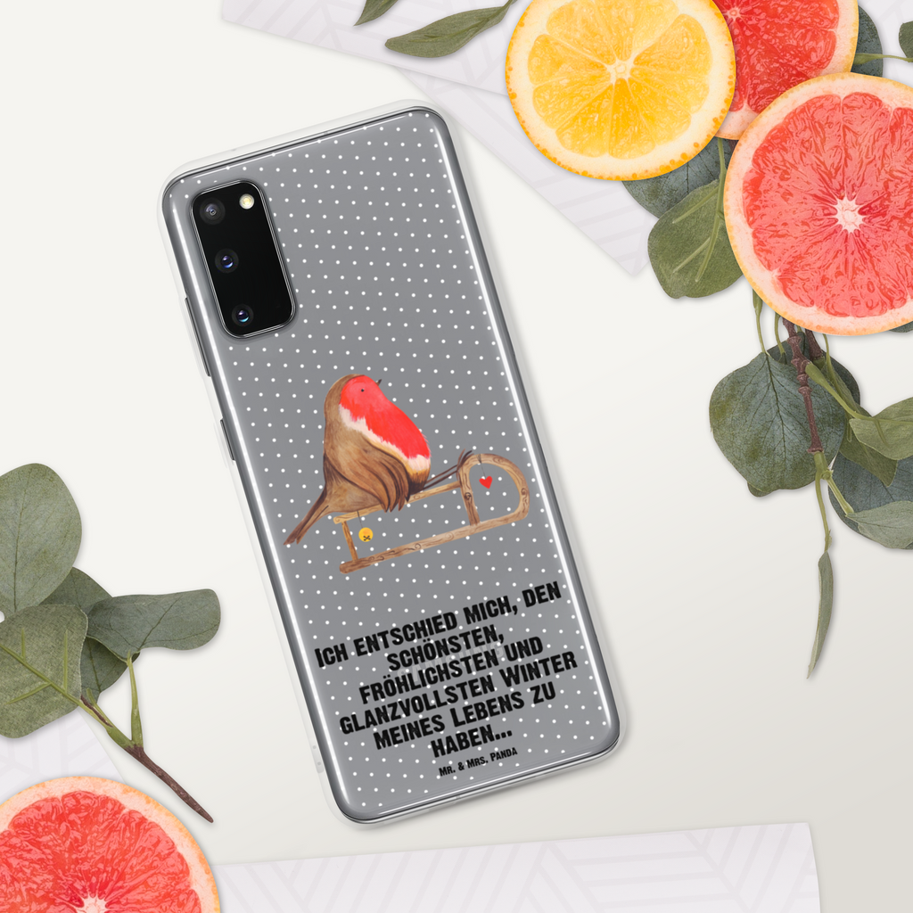 Handyhülle Rotkehlchen Schlitten Handyhülle, Handycover, Transparente Handyhülle, Flexible Handyhülle, Handyschutz, Transparent, Durchsichtig, Schutzhülle für Handy, Stilvolle Handyhülle, Robuste Handyhülle, Schutz vor Kratzern, Schützende Handyhülle, Winter, Weihnachten, Weihnachtsdeko, Nikolaus, Advent, Heiligabend, Wintermotiv, Schlitten, Vogel