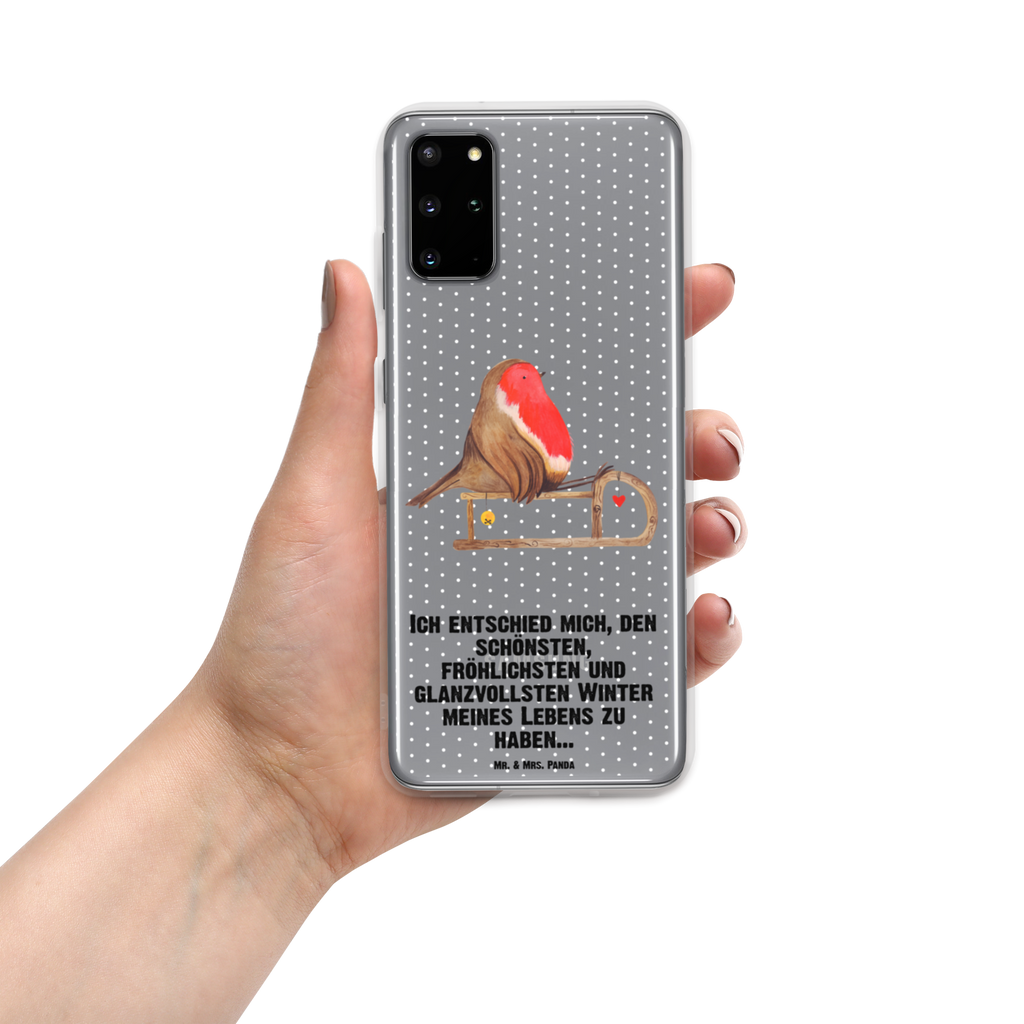 Handyhülle Rotkehlchen Schlitten Handyhülle, Handycover, Transparente Handyhülle, Flexible Handyhülle, Handyschutz, Transparent, Durchsichtig, Schutzhülle für Handy, Stilvolle Handyhülle, Robuste Handyhülle, Schutz vor Kratzern, Schützende Handyhülle, Winter, Weihnachten, Weihnachtsdeko, Nikolaus, Advent, Heiligabend, Wintermotiv, Schlitten, Vogel