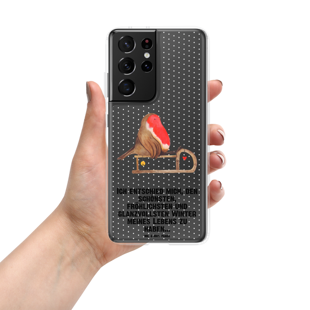 Handyhülle Rotkehlchen Schlitten Handyhülle, Handycover, Transparente Handyhülle, Flexible Handyhülle, Handyschutz, Transparent, Durchsichtig, Schutzhülle für Handy, Stilvolle Handyhülle, Robuste Handyhülle, Schutz vor Kratzern, Schützende Handyhülle, Winter, Weihnachten, Weihnachtsdeko, Nikolaus, Advent, Heiligabend, Wintermotiv, Schlitten, Vogel