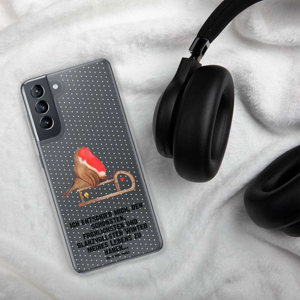 Handyhülle Rotkehlchen Schlitten Handyhülle, Handycover, Transparente Handyhülle, Flexible Handyhülle, Handyschutz, Transparent, Durchsichtig, Schutzhülle für Handy, Stilvolle Handyhülle, Robuste Handyhülle, Schutz vor Kratzern, Schützende Handyhülle, Winter, Weihnachten, Weihnachtsdeko, Nikolaus, Advent, Heiligabend, Wintermotiv, Schlitten, Vogel