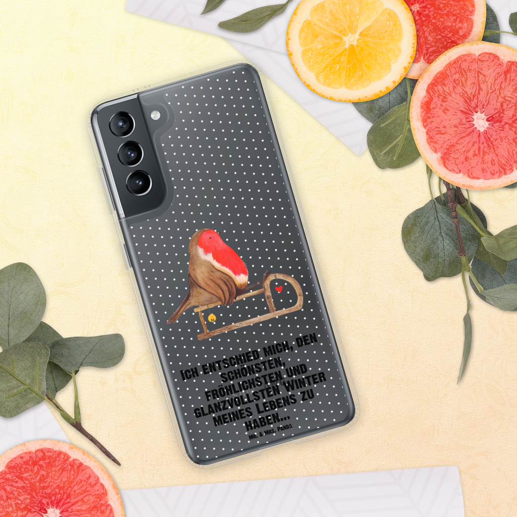 Handyhülle Rotkehlchen Schlitten Handyhülle, Handycover, Transparente Handyhülle, Flexible Handyhülle, Handyschutz, Transparent, Durchsichtig, Schutzhülle für Handy, Stilvolle Handyhülle, Robuste Handyhülle, Schutz vor Kratzern, Schützende Handyhülle, Winter, Weihnachten, Weihnachtsdeko, Nikolaus, Advent, Heiligabend, Wintermotiv, Schlitten, Vogel