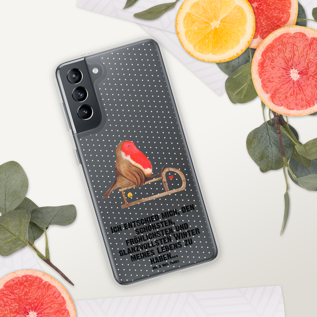 Handyhülle Rotkehlchen Schlitten Handyhülle, Handycover, Transparente Handyhülle, Flexible Handyhülle, Handyschutz, Transparent, Durchsichtig, Schutzhülle für Handy, Stilvolle Handyhülle, Robuste Handyhülle, Schutz vor Kratzern, Schützende Handyhülle, Winter, Weihnachten, Weihnachtsdeko, Nikolaus, Advent, Heiligabend, Wintermotiv, Schlitten, Vogel