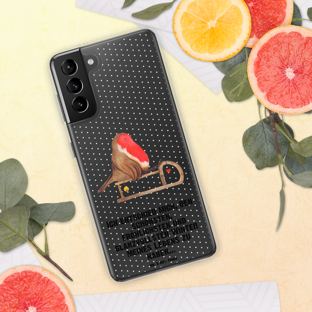Handyhülle Rotkehlchen Schlitten Handyhülle, Handycover, Transparente Handyhülle, Flexible Handyhülle, Handyschutz, Transparent, Durchsichtig, Schutzhülle für Handy, Stilvolle Handyhülle, Robuste Handyhülle, Schutz vor Kratzern, Schützende Handyhülle, Winter, Weihnachten, Weihnachtsdeko, Nikolaus, Advent, Heiligabend, Wintermotiv, Schlitten, Vogel
