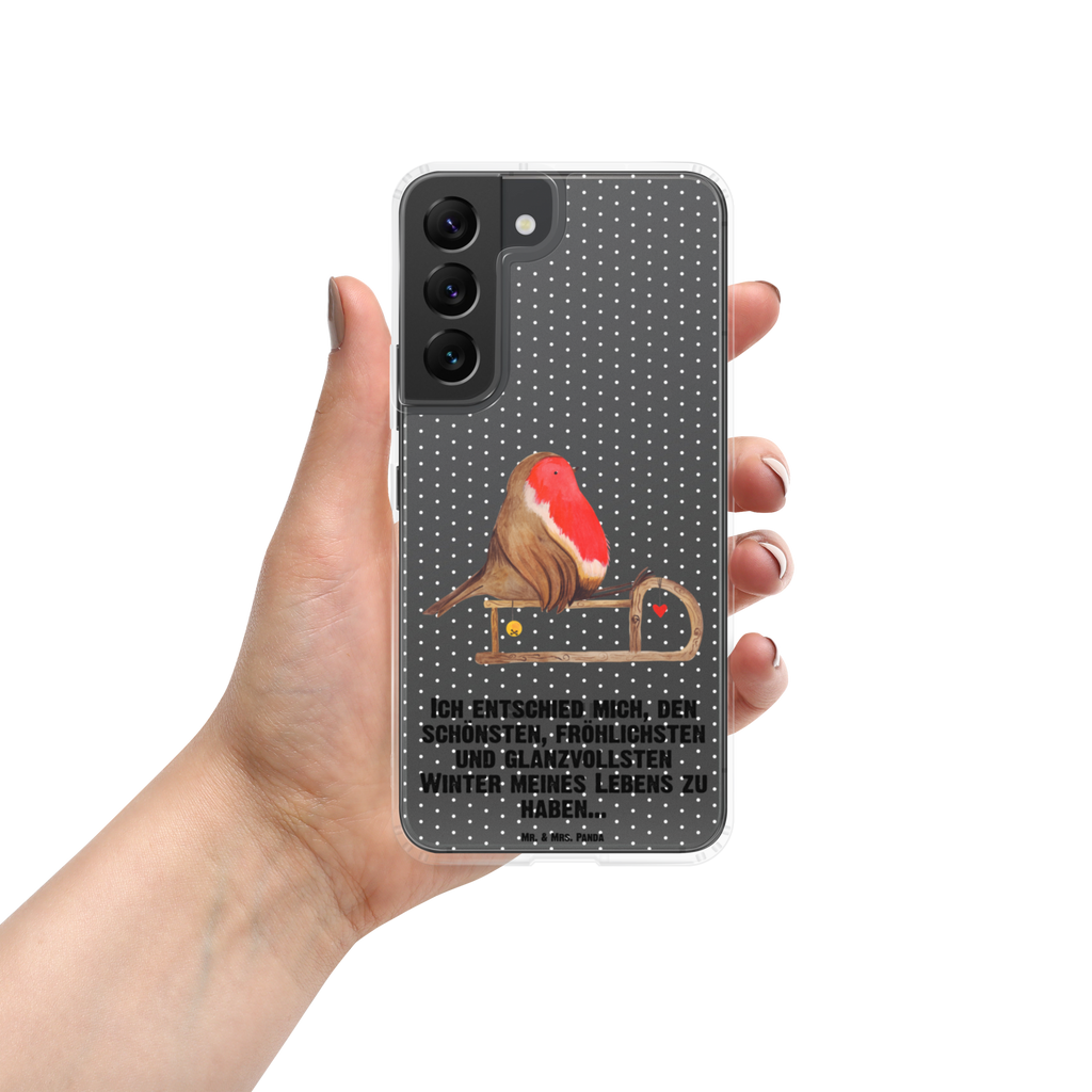 Handyhülle Rotkehlchen Schlitten Handyhülle, Handycover, Transparente Handyhülle, Flexible Handyhülle, Handyschutz, Transparent, Durchsichtig, Schutzhülle für Handy, Stilvolle Handyhülle, Robuste Handyhülle, Schutz vor Kratzern, Schützende Handyhülle, Winter, Weihnachten, Weihnachtsdeko, Nikolaus, Advent, Heiligabend, Wintermotiv, Schlitten, Vogel