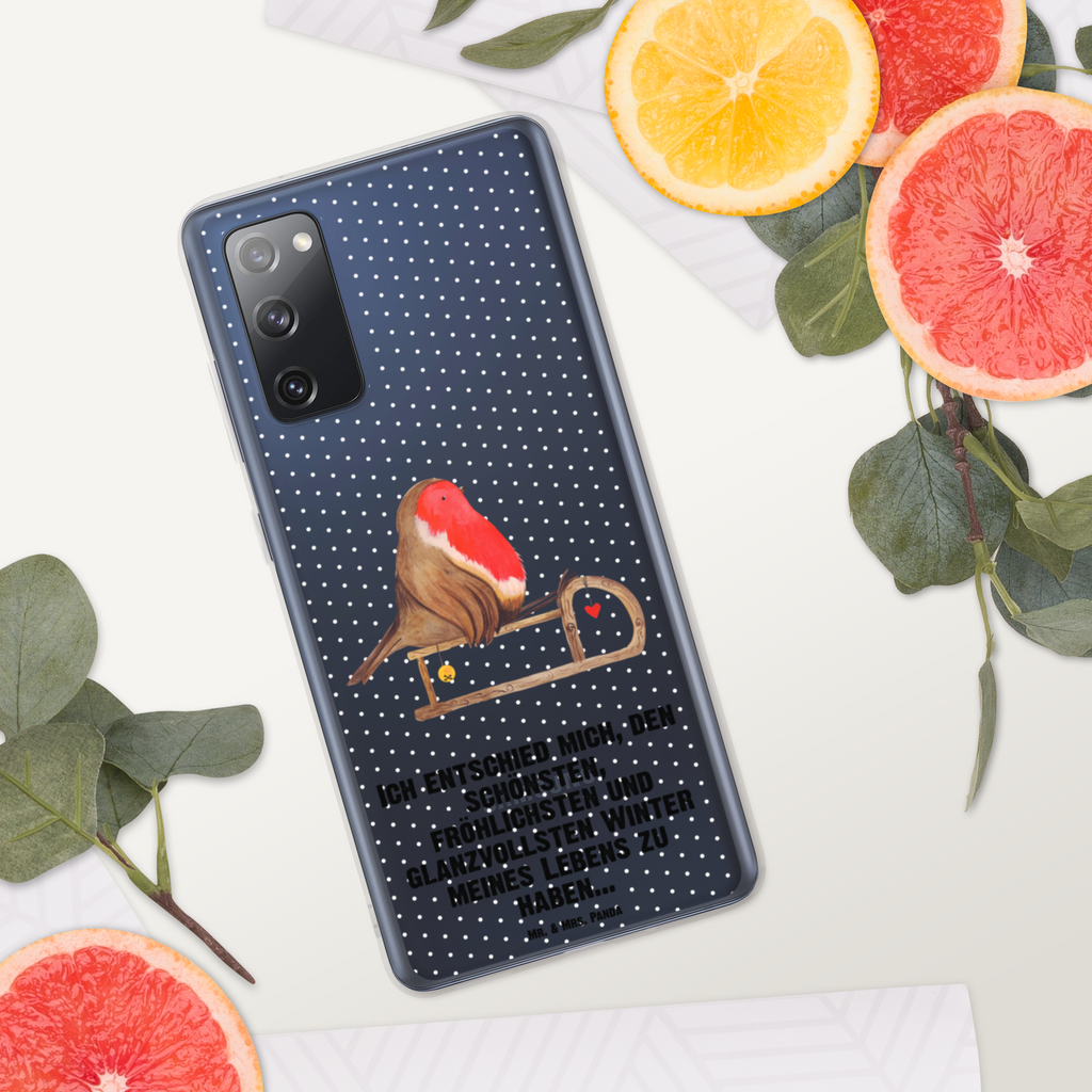 Handyhülle Rotkehlchen Schlitten Handyhülle, Handycover, Transparente Handyhülle, Flexible Handyhülle, Handyschutz, Transparent, Durchsichtig, Schutzhülle für Handy, Stilvolle Handyhülle, Robuste Handyhülle, Schutz vor Kratzern, Schützende Handyhülle, Winter, Weihnachten, Weihnachtsdeko, Nikolaus, Advent, Heiligabend, Wintermotiv, Schlitten, Vogel