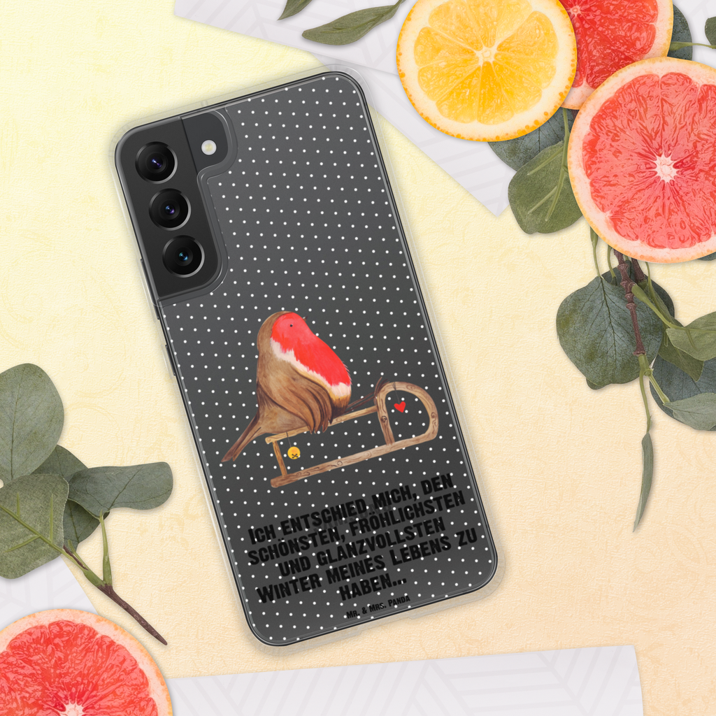 Handyhülle Rotkehlchen Schlitten Handyhülle, Handycover, Transparente Handyhülle, Flexible Handyhülle, Handyschutz, Transparent, Durchsichtig, Schutzhülle für Handy, Stilvolle Handyhülle, Robuste Handyhülle, Schutz vor Kratzern, Schützende Handyhülle, Winter, Weihnachten, Weihnachtsdeko, Nikolaus, Advent, Heiligabend, Wintermotiv, Schlitten, Vogel
