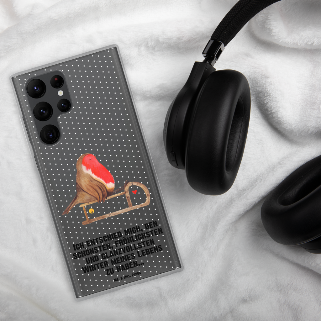 Handyhülle Rotkehlchen Schlitten Handyhülle, Handycover, Transparente Handyhülle, Flexible Handyhülle, Handyschutz, Transparent, Durchsichtig, Schutzhülle für Handy, Stilvolle Handyhülle, Robuste Handyhülle, Schutz vor Kratzern, Schützende Handyhülle, Winter, Weihnachten, Weihnachtsdeko, Nikolaus, Advent, Heiligabend, Wintermotiv, Schlitten, Vogel