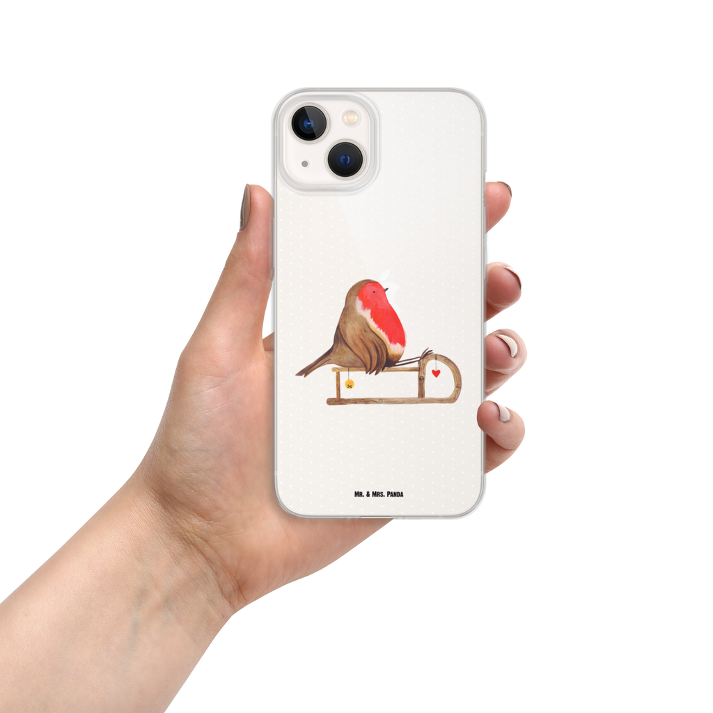 Handyhülle Rotkehlchen Schlitten Handyhülle, Handycover, Transparente Handyhülle, Flexible Handyhülle, Handyschutz, Transparent, Durchsichtig, Schutzhülle für Handy, Stilvolle Handyhülle, Robuste Handyhülle, Schutz vor Kratzern, Schützende Handyhülle, Winter, Weihnachten, Weihnachtsdeko, Nikolaus, Advent, Heiligabend, Wintermotiv, Schlitten, Vogel