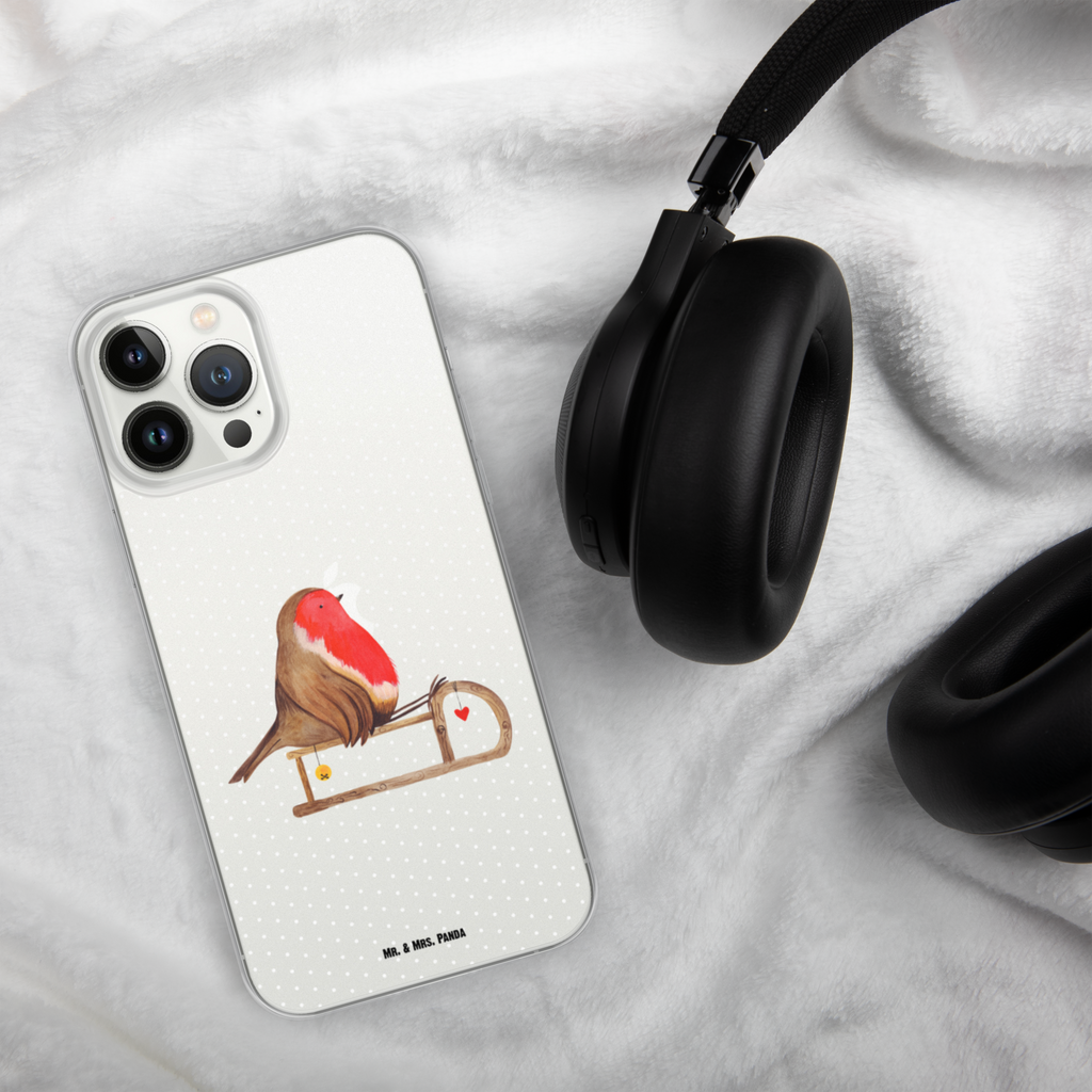 Handyhülle Rotkehlchen Schlitten Handyhülle, Handycover, Transparente Handyhülle, Flexible Handyhülle, Handyschutz, Transparent, Durchsichtig, Schutzhülle für Handy, Stilvolle Handyhülle, Robuste Handyhülle, Schutz vor Kratzern, Schützende Handyhülle, Winter, Weihnachten, Weihnachtsdeko, Nikolaus, Advent, Heiligabend, Wintermotiv, Schlitten, Vogel