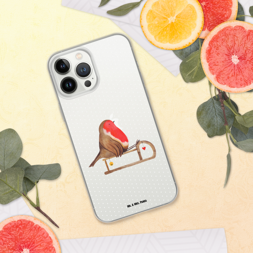 Handyhülle Rotkehlchen Schlitten Handyhülle, Handycover, Transparente Handyhülle, Flexible Handyhülle, Handyschutz, Transparent, Durchsichtig, Schutzhülle für Handy, Stilvolle Handyhülle, Robuste Handyhülle, Schutz vor Kratzern, Schützende Handyhülle, Winter, Weihnachten, Weihnachtsdeko, Nikolaus, Advent, Heiligabend, Wintermotiv, Schlitten, Vogel