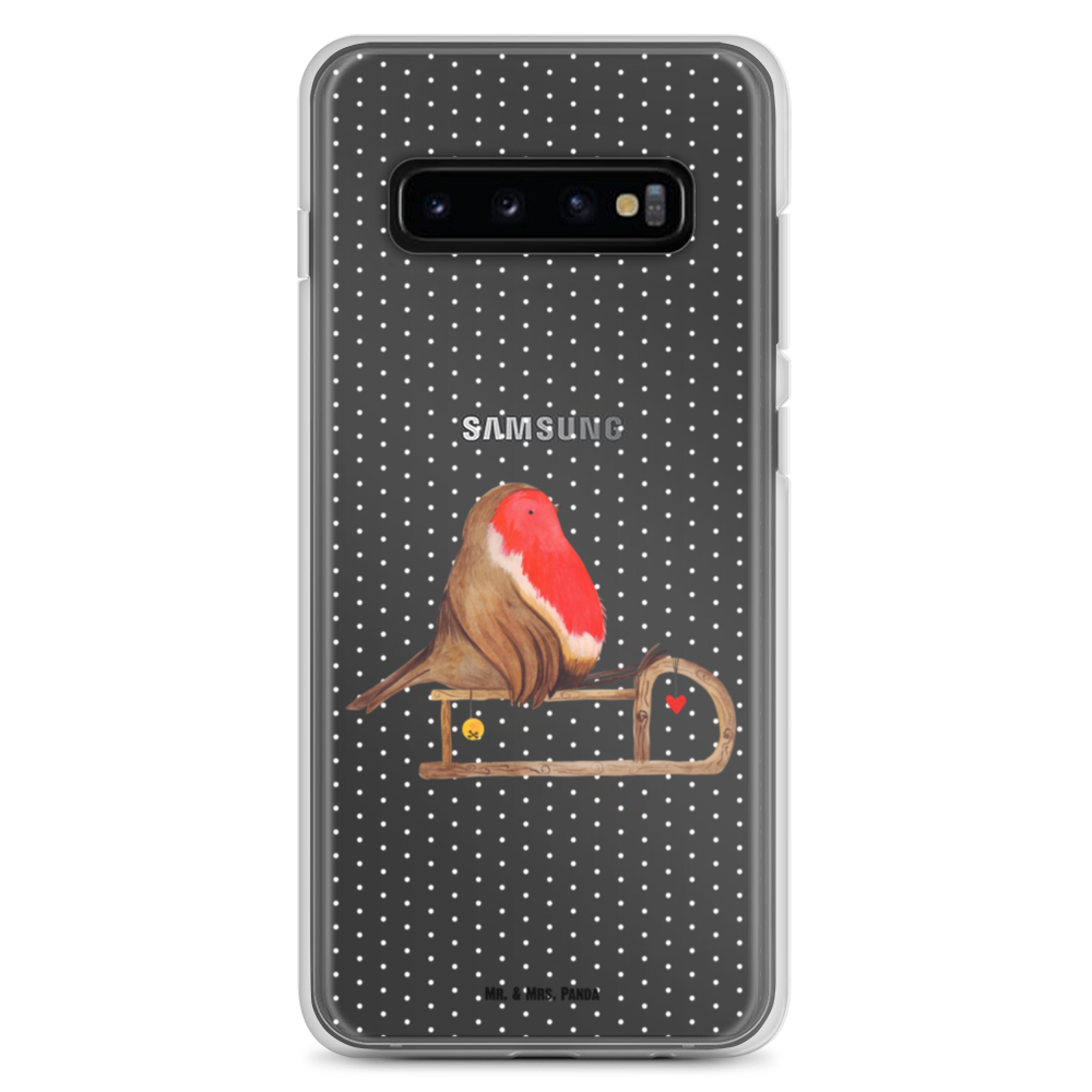 Handyhülle Rotkehlchen Schlitten Handyhülle, Handycover, Transparente Handyhülle, Flexible Handyhülle, Handyschutz, Transparent, Durchsichtig, Schutzhülle für Handy, Stilvolle Handyhülle, Robuste Handyhülle, Schutz vor Kratzern, Schützende Handyhülle, Winter, Weihnachten, Weihnachtsdeko, Nikolaus, Advent, Heiligabend, Wintermotiv, Schlitten, Vogel