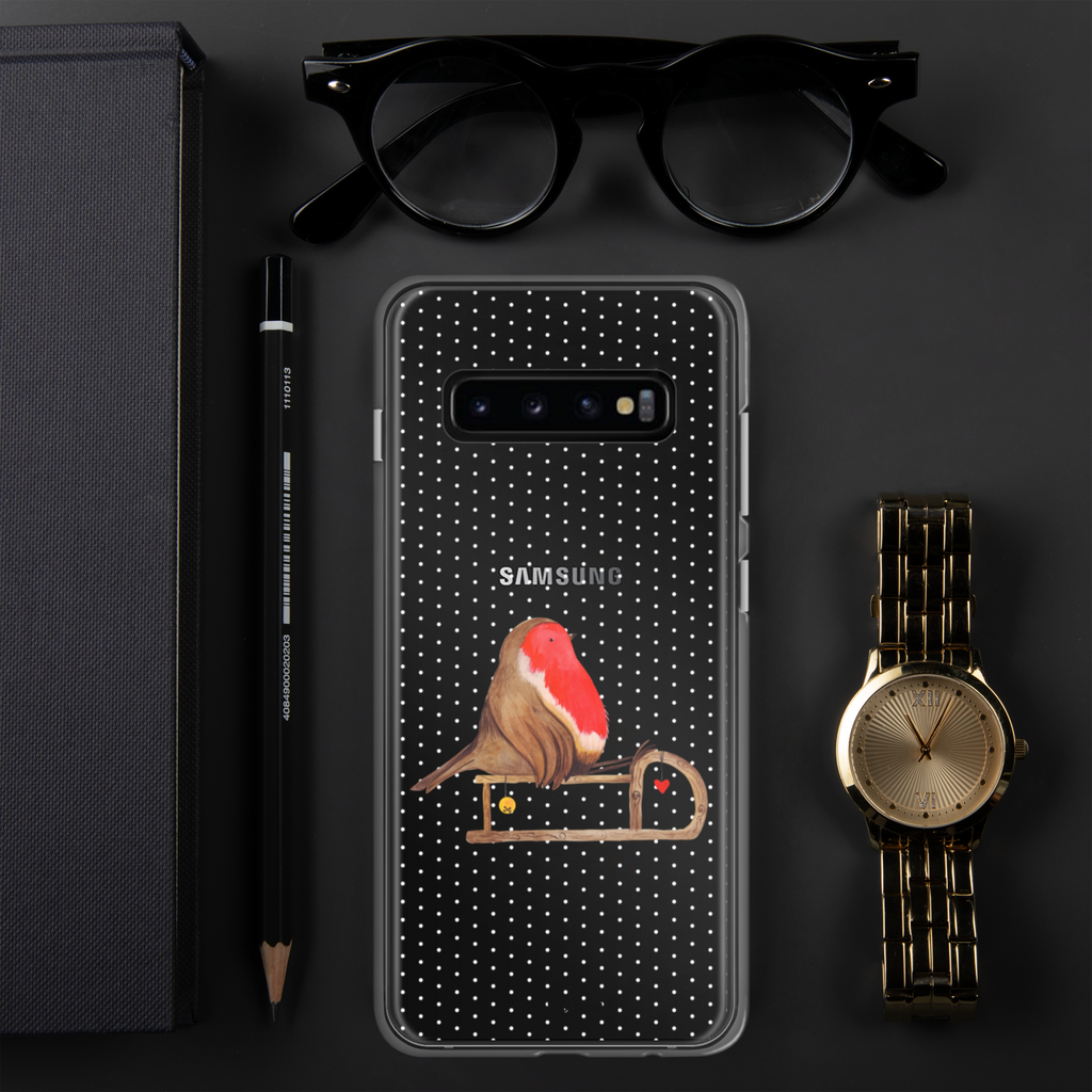 Handyhülle Rotkehlchen Schlitten Handyhülle, Handycover, Transparente Handyhülle, Flexible Handyhülle, Handyschutz, Transparent, Durchsichtig, Schutzhülle für Handy, Stilvolle Handyhülle, Robuste Handyhülle, Schutz vor Kratzern, Schützende Handyhülle, Winter, Weihnachten, Weihnachtsdeko, Nikolaus, Advent, Heiligabend, Wintermotiv, Schlitten, Vogel