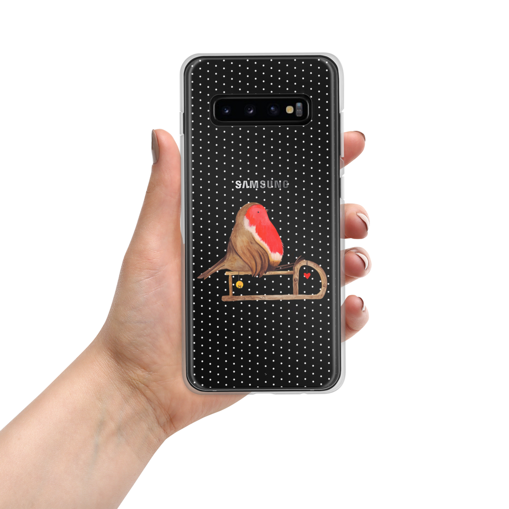 Handyhülle Rotkehlchen Schlitten Handyhülle, Handycover, Transparente Handyhülle, Flexible Handyhülle, Handyschutz, Transparent, Durchsichtig, Schutzhülle für Handy, Stilvolle Handyhülle, Robuste Handyhülle, Schutz vor Kratzern, Schützende Handyhülle, Winter, Weihnachten, Weihnachtsdeko, Nikolaus, Advent, Heiligabend, Wintermotiv, Schlitten, Vogel