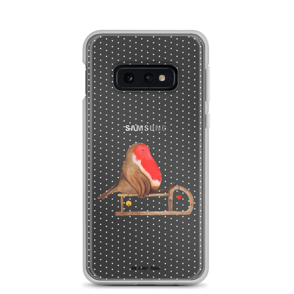 Handyhülle Rotkehlchen Schlitten Handyhülle, Handycover, Transparente Handyhülle, Flexible Handyhülle, Handyschutz, Transparent, Durchsichtig, Schutzhülle für Handy, Stilvolle Handyhülle, Robuste Handyhülle, Schutz vor Kratzern, Schützende Handyhülle, Winter, Weihnachten, Weihnachtsdeko, Nikolaus, Advent, Heiligabend, Wintermotiv, Schlitten, Vogel