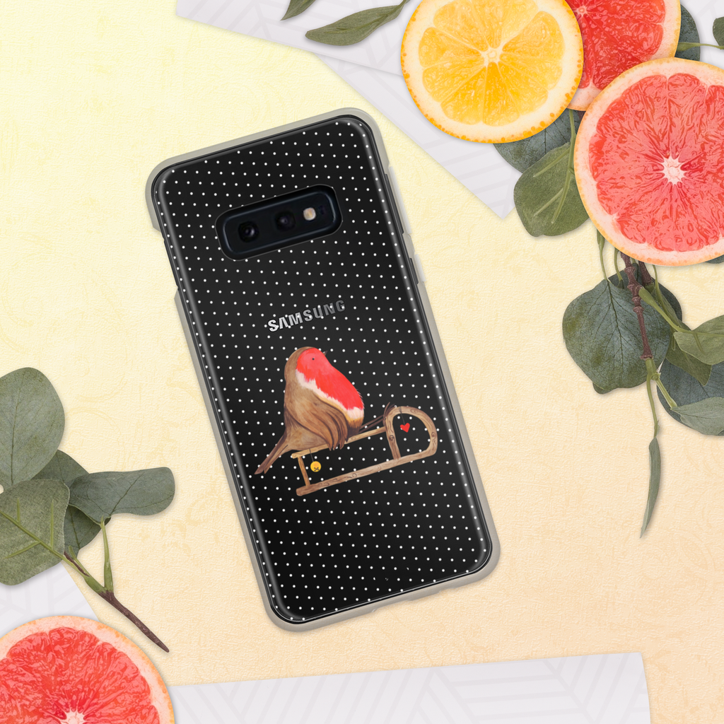 Handyhülle Rotkehlchen Schlitten Handyhülle, Handycover, Transparente Handyhülle, Flexible Handyhülle, Handyschutz, Transparent, Durchsichtig, Schutzhülle für Handy, Stilvolle Handyhülle, Robuste Handyhülle, Schutz vor Kratzern, Schützende Handyhülle, Winter, Weihnachten, Weihnachtsdeko, Nikolaus, Advent, Heiligabend, Wintermotiv, Schlitten, Vogel