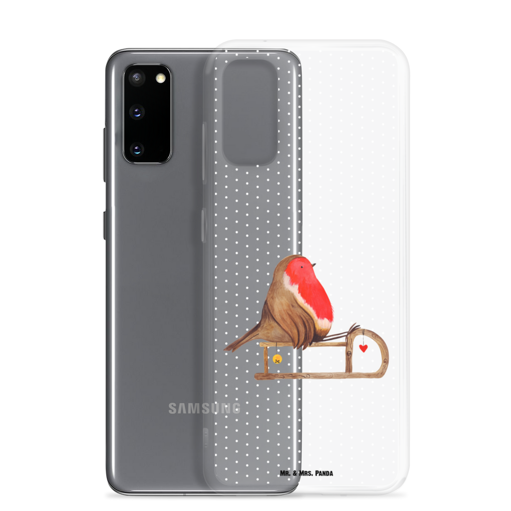 Handyhülle Rotkehlchen Schlitten Handyhülle, Handycover, Transparente Handyhülle, Flexible Handyhülle, Handyschutz, Transparent, Durchsichtig, Schutzhülle für Handy, Stilvolle Handyhülle, Robuste Handyhülle, Schutz vor Kratzern, Schützende Handyhülle, Winter, Weihnachten, Weihnachtsdeko, Nikolaus, Advent, Heiligabend, Wintermotiv, Schlitten, Vogel