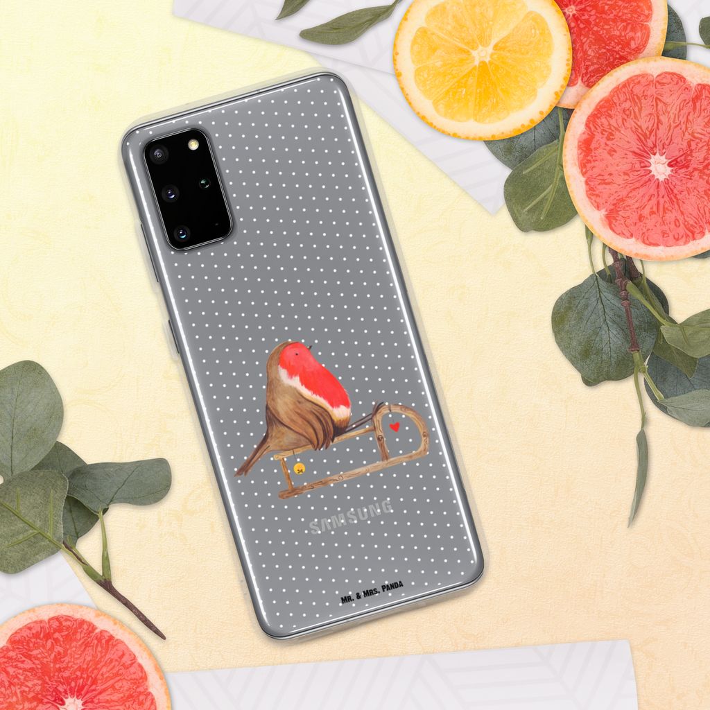 Handyhülle Rotkehlchen Schlitten Handyhülle, Handycover, Transparente Handyhülle, Flexible Handyhülle, Handyschutz, Transparent, Durchsichtig, Schutzhülle für Handy, Stilvolle Handyhülle, Robuste Handyhülle, Schutz vor Kratzern, Schützende Handyhülle, Winter, Weihnachten, Weihnachtsdeko, Nikolaus, Advent, Heiligabend, Wintermotiv, Schlitten, Vogel