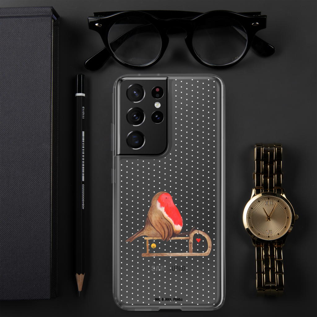 Handyhülle Rotkehlchen Schlitten Handyhülle, Handycover, Transparente Handyhülle, Flexible Handyhülle, Handyschutz, Transparent, Durchsichtig, Schutzhülle für Handy, Stilvolle Handyhülle, Robuste Handyhülle, Schutz vor Kratzern, Schützende Handyhülle, Winter, Weihnachten, Weihnachtsdeko, Nikolaus, Advent, Heiligabend, Wintermotiv, Schlitten, Vogel