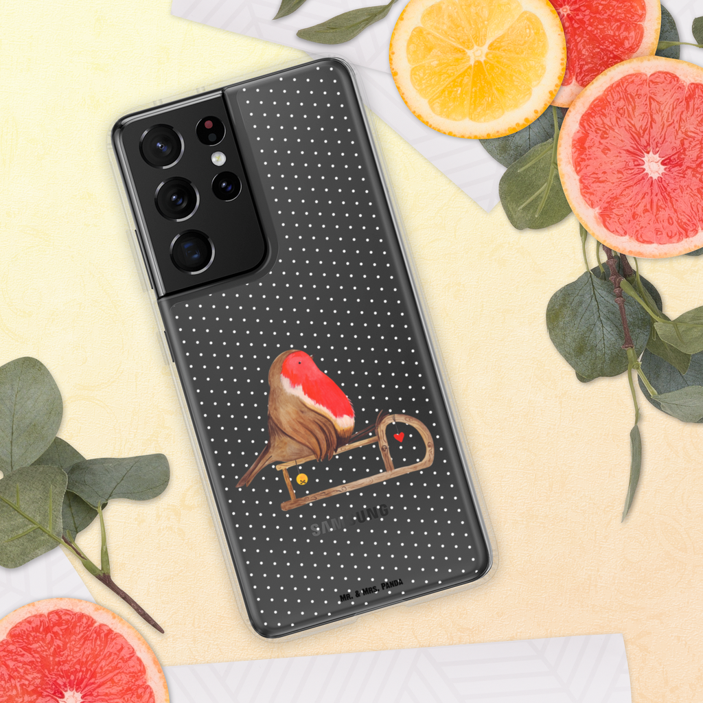 Handyhülle Rotkehlchen Schlitten Handyhülle, Handycover, Transparente Handyhülle, Flexible Handyhülle, Handyschutz, Transparent, Durchsichtig, Schutzhülle für Handy, Stilvolle Handyhülle, Robuste Handyhülle, Schutz vor Kratzern, Schützende Handyhülle, Winter, Weihnachten, Weihnachtsdeko, Nikolaus, Advent, Heiligabend, Wintermotiv, Schlitten, Vogel