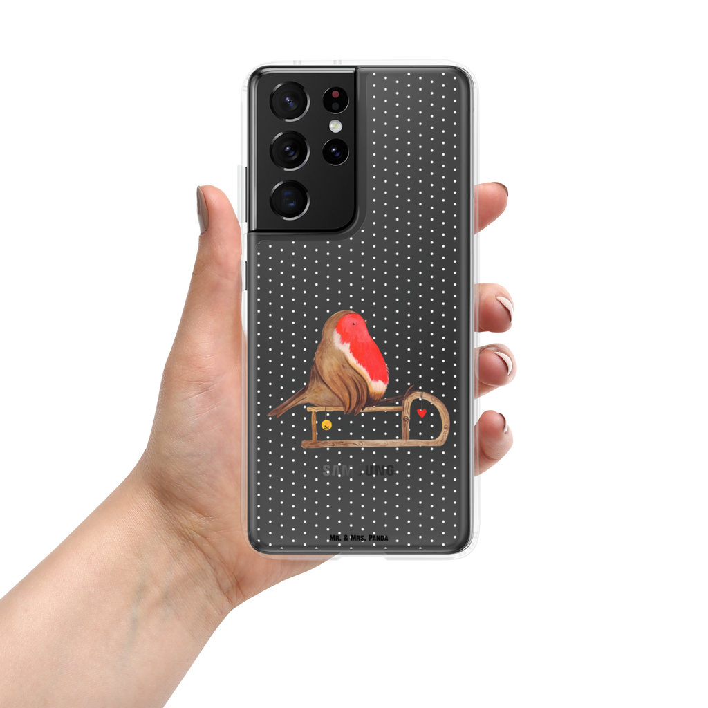 Handyhülle Rotkehlchen Schlitten Handyhülle, Handycover, Transparente Handyhülle, Flexible Handyhülle, Handyschutz, Transparent, Durchsichtig, Schutzhülle für Handy, Stilvolle Handyhülle, Robuste Handyhülle, Schutz vor Kratzern, Schützende Handyhülle, Winter, Weihnachten, Weihnachtsdeko, Nikolaus, Advent, Heiligabend, Wintermotiv, Schlitten, Vogel
