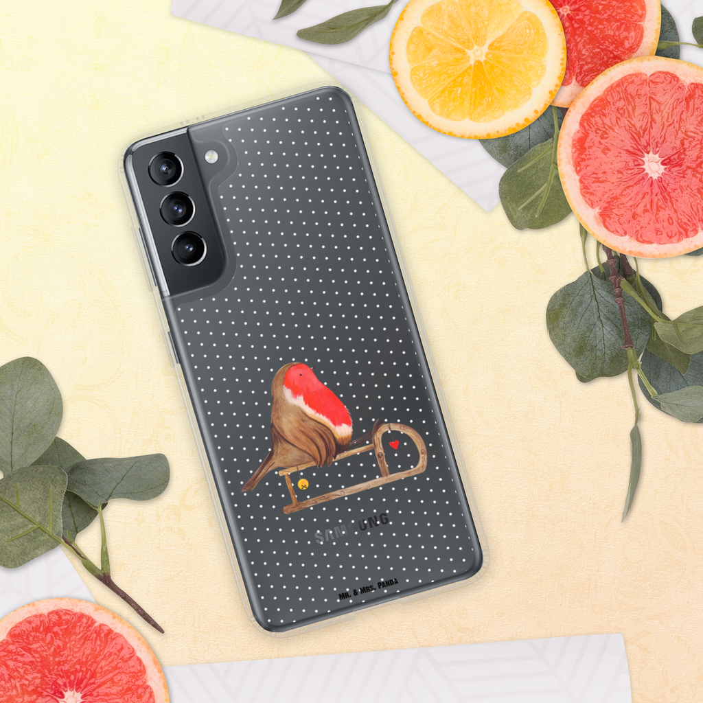 Handyhülle Rotkehlchen Schlitten Handyhülle, Handycover, Transparente Handyhülle, Flexible Handyhülle, Handyschutz, Transparent, Durchsichtig, Schutzhülle für Handy, Stilvolle Handyhülle, Robuste Handyhülle, Schutz vor Kratzern, Schützende Handyhülle, Winter, Weihnachten, Weihnachtsdeko, Nikolaus, Advent, Heiligabend, Wintermotiv, Schlitten, Vogel