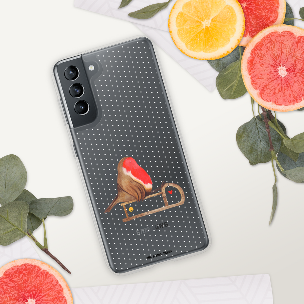 Handyhülle Rotkehlchen Schlitten Handyhülle, Handycover, Transparente Handyhülle, Flexible Handyhülle, Handyschutz, Transparent, Durchsichtig, Schutzhülle für Handy, Stilvolle Handyhülle, Robuste Handyhülle, Schutz vor Kratzern, Schützende Handyhülle, Winter, Weihnachten, Weihnachtsdeko, Nikolaus, Advent, Heiligabend, Wintermotiv, Schlitten, Vogel