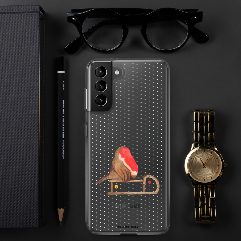 Handyhülle Rotkehlchen Schlitten Handyhülle, Handycover, Transparente Handyhülle, Flexible Handyhülle, Handyschutz, Transparent, Durchsichtig, Schutzhülle für Handy, Stilvolle Handyhülle, Robuste Handyhülle, Schutz vor Kratzern, Schützende Handyhülle, Winter, Weihnachten, Weihnachtsdeko, Nikolaus, Advent, Heiligabend, Wintermotiv, Schlitten, Vogel