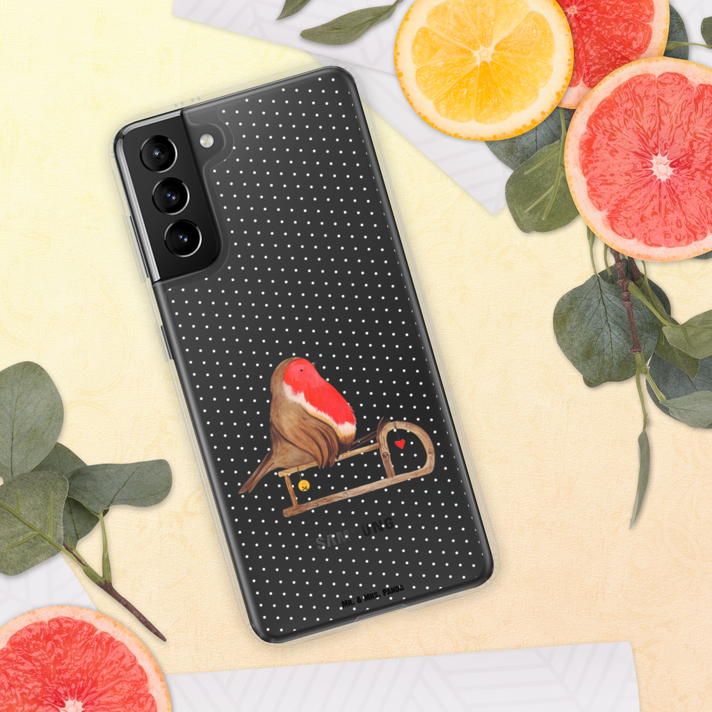 Handyhülle Rotkehlchen Schlitten Handyhülle, Handycover, Transparente Handyhülle, Flexible Handyhülle, Handyschutz, Transparent, Durchsichtig, Schutzhülle für Handy, Stilvolle Handyhülle, Robuste Handyhülle, Schutz vor Kratzern, Schützende Handyhülle, Winter, Weihnachten, Weihnachtsdeko, Nikolaus, Advent, Heiligabend, Wintermotiv, Schlitten, Vogel