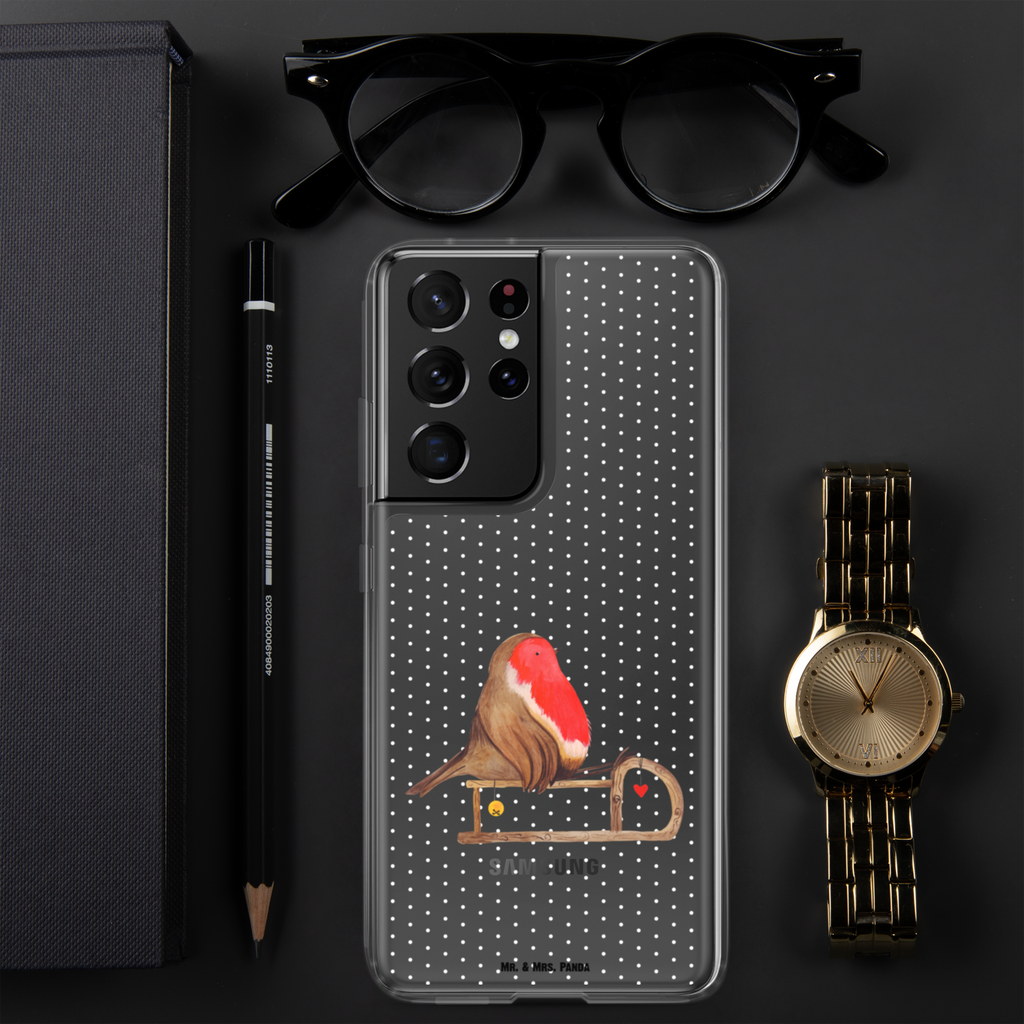 Handyhülle Rotkehlchen Schlitten Handyhülle, Handycover, Transparente Handyhülle, Flexible Handyhülle, Handyschutz, Transparent, Durchsichtig, Schutzhülle für Handy, Stilvolle Handyhülle, Robuste Handyhülle, Schutz vor Kratzern, Schützende Handyhülle, Winter, Weihnachten, Weihnachtsdeko, Nikolaus, Advent, Heiligabend, Wintermotiv, Schlitten, Vogel