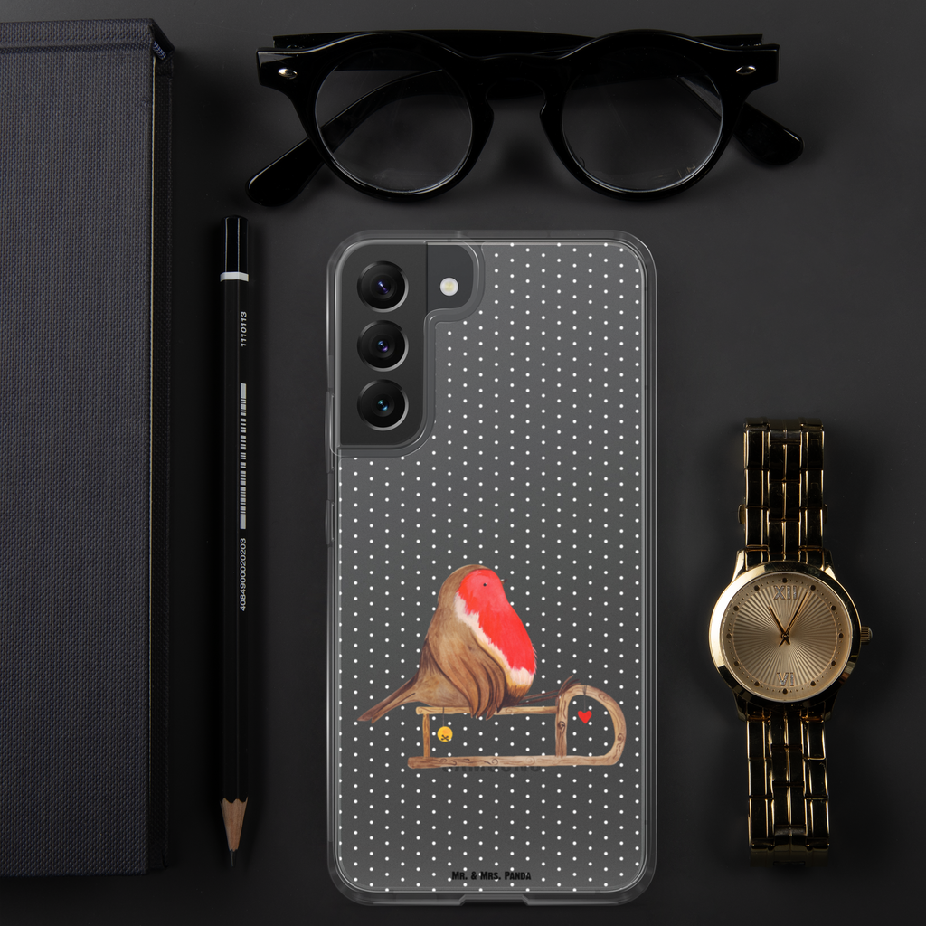 Handyhülle Rotkehlchen Schlitten Handyhülle, Handycover, Transparente Handyhülle, Flexible Handyhülle, Handyschutz, Transparent, Durchsichtig, Schutzhülle für Handy, Stilvolle Handyhülle, Robuste Handyhülle, Schutz vor Kratzern, Schützende Handyhülle, Winter, Weihnachten, Weihnachtsdeko, Nikolaus, Advent, Heiligabend, Wintermotiv, Schlitten, Vogel