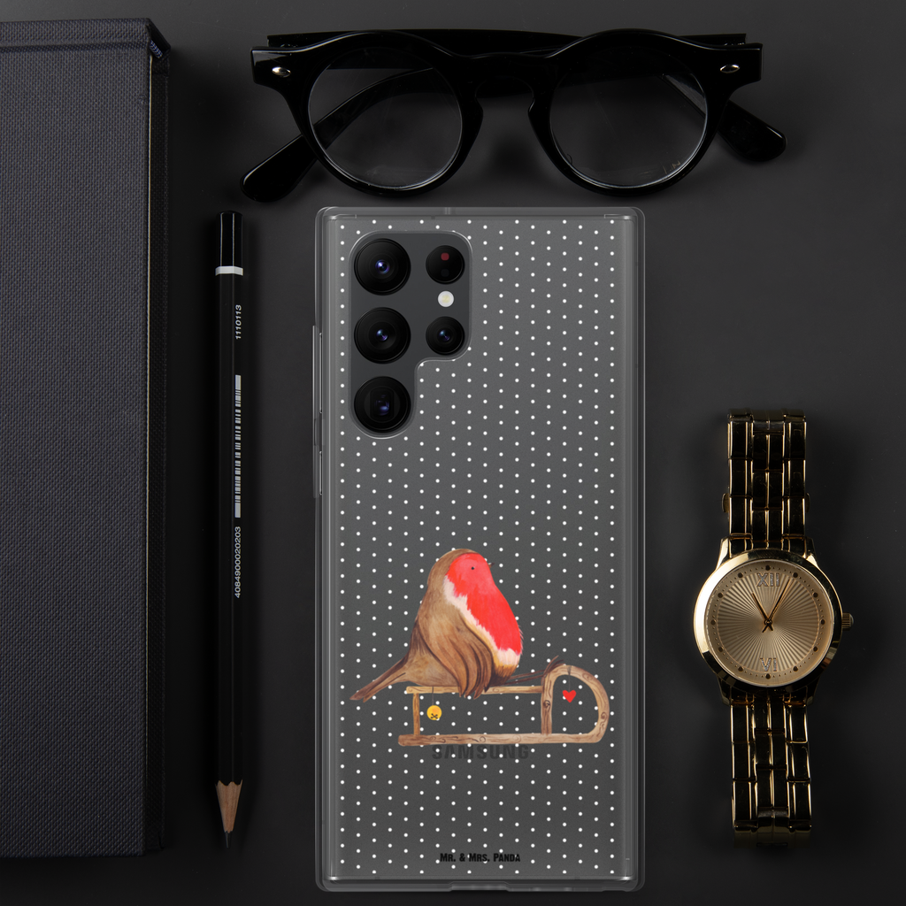 Handyhülle Rotkehlchen Schlitten Handyhülle, Handycover, Transparente Handyhülle, Flexible Handyhülle, Handyschutz, Transparent, Durchsichtig, Schutzhülle für Handy, Stilvolle Handyhülle, Robuste Handyhülle, Schutz vor Kratzern, Schützende Handyhülle, Winter, Weihnachten, Weihnachtsdeko, Nikolaus, Advent, Heiligabend, Wintermotiv, Schlitten, Vogel