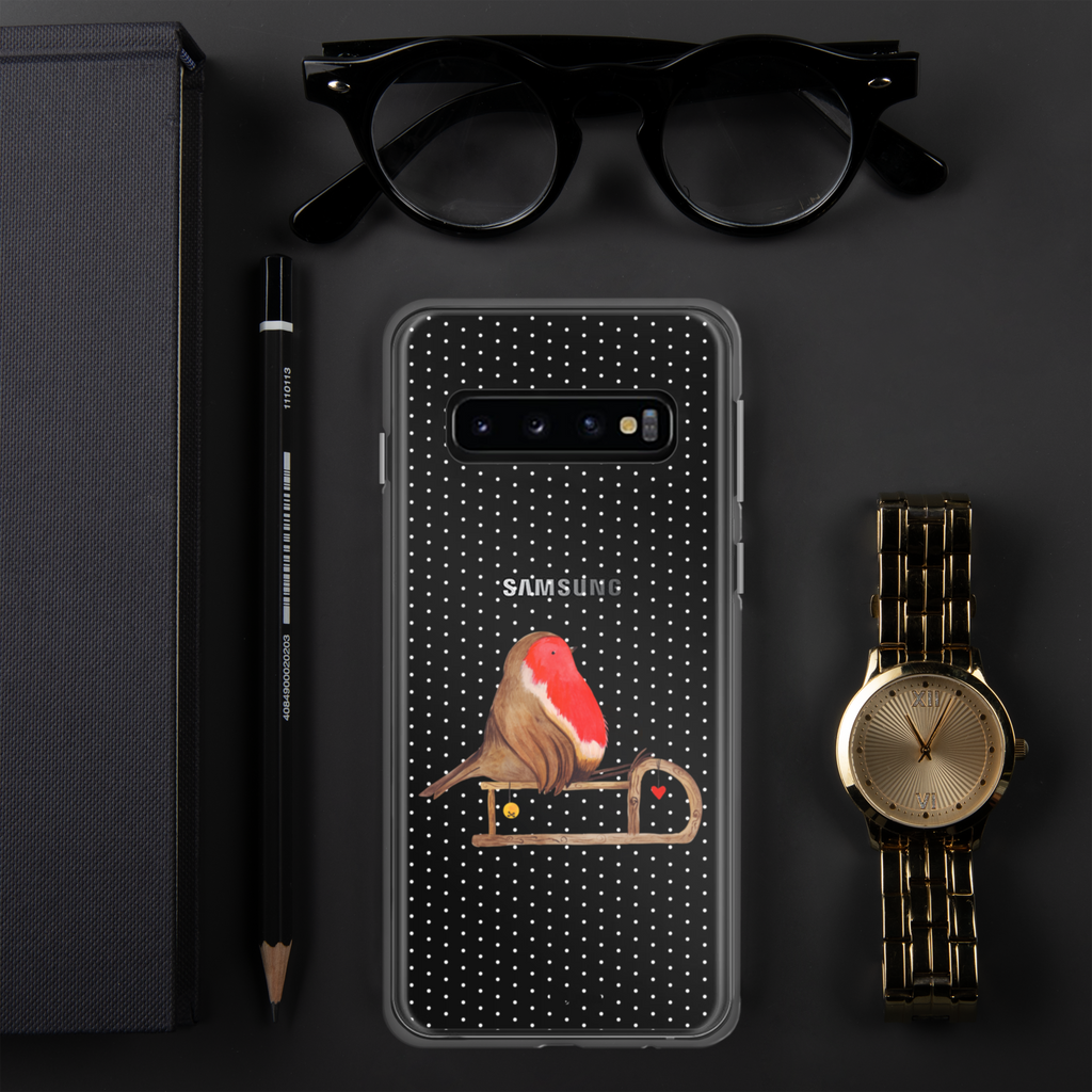 Handyhülle Rotkehlchen Schlitten Handyhülle, Handycover, Transparente Handyhülle, Flexible Handyhülle, Handyschutz, Transparent, Durchsichtig, Schutzhülle für Handy, Stilvolle Handyhülle, Robuste Handyhülle, Schutz vor Kratzern, Schützende Handyhülle, Winter, Weihnachten, Weihnachtsdeko, Nikolaus, Advent, Heiligabend, Wintermotiv, Schlitten, Vogel