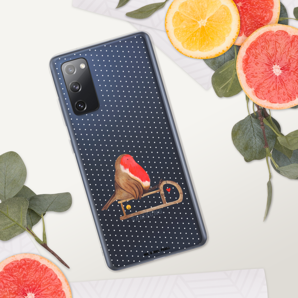 Handyhülle Rotkehlchen Schlitten Handyhülle, Handycover, Transparente Handyhülle, Flexible Handyhülle, Handyschutz, Transparent, Durchsichtig, Schutzhülle für Handy, Stilvolle Handyhülle, Robuste Handyhülle, Schutz vor Kratzern, Schützende Handyhülle, Winter, Weihnachten, Weihnachtsdeko, Nikolaus, Advent, Heiligabend, Wintermotiv, Schlitten, Vogel