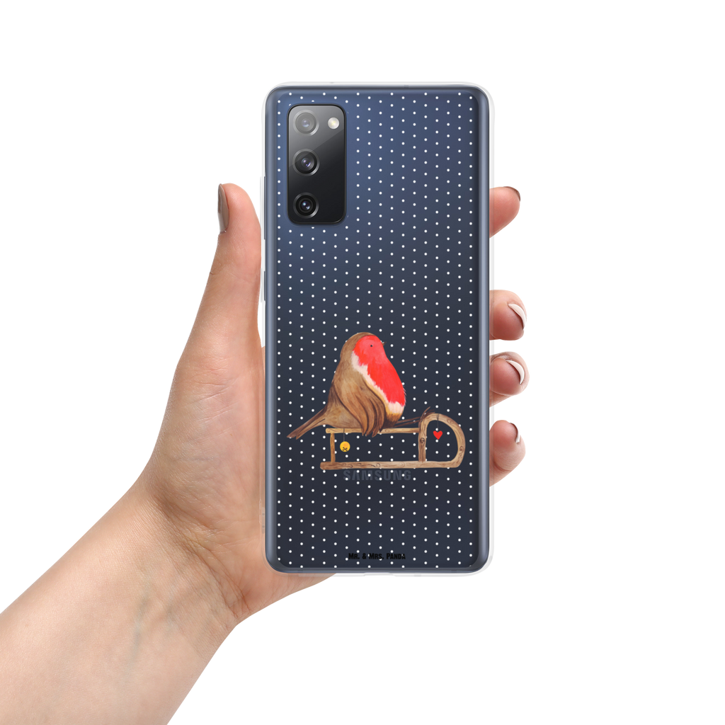 Handyhülle Rotkehlchen Schlitten Handyhülle, Handycover, Transparente Handyhülle, Flexible Handyhülle, Handyschutz, Transparent, Durchsichtig, Schutzhülle für Handy, Stilvolle Handyhülle, Robuste Handyhülle, Schutz vor Kratzern, Schützende Handyhülle, Winter, Weihnachten, Weihnachtsdeko, Nikolaus, Advent, Heiligabend, Wintermotiv, Schlitten, Vogel