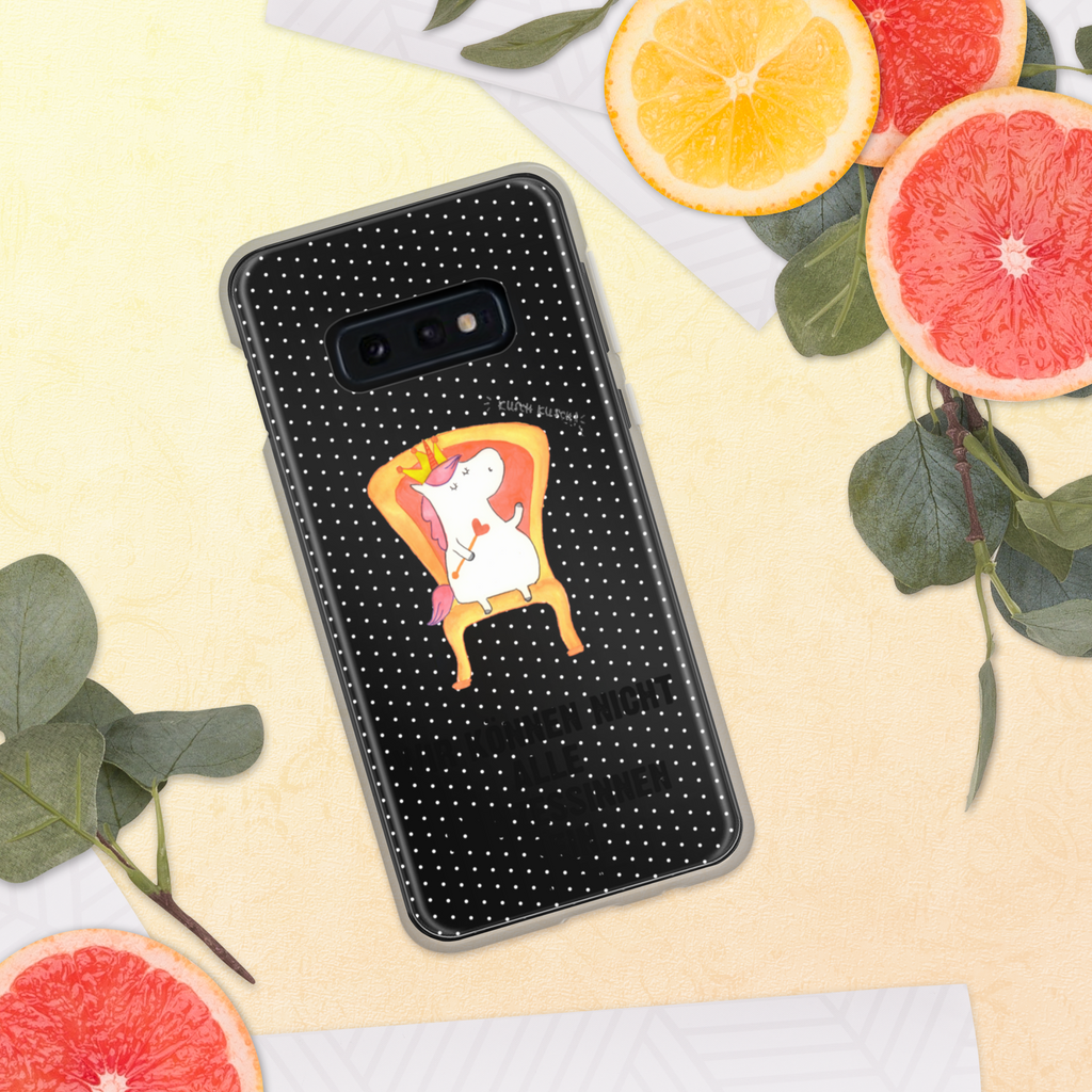 Handyhülle Einhorn König Handyhülle, Handycover, Transparente Handyhülle, Flexible Handyhülle, Handyschutz, Transparent, Durchsichtig, Schutzhülle für Handy, Stilvolle Handyhülle, Robuste Handyhülle, Schutz vor Kratzern, Schützende Handyhülle, Einhorn, Einhörner, Einhorn Deko, Pegasus, Unicorn, König, Präsident, Bundeskanzler, Herrscher, Kaiser, Prinzessin, Krone