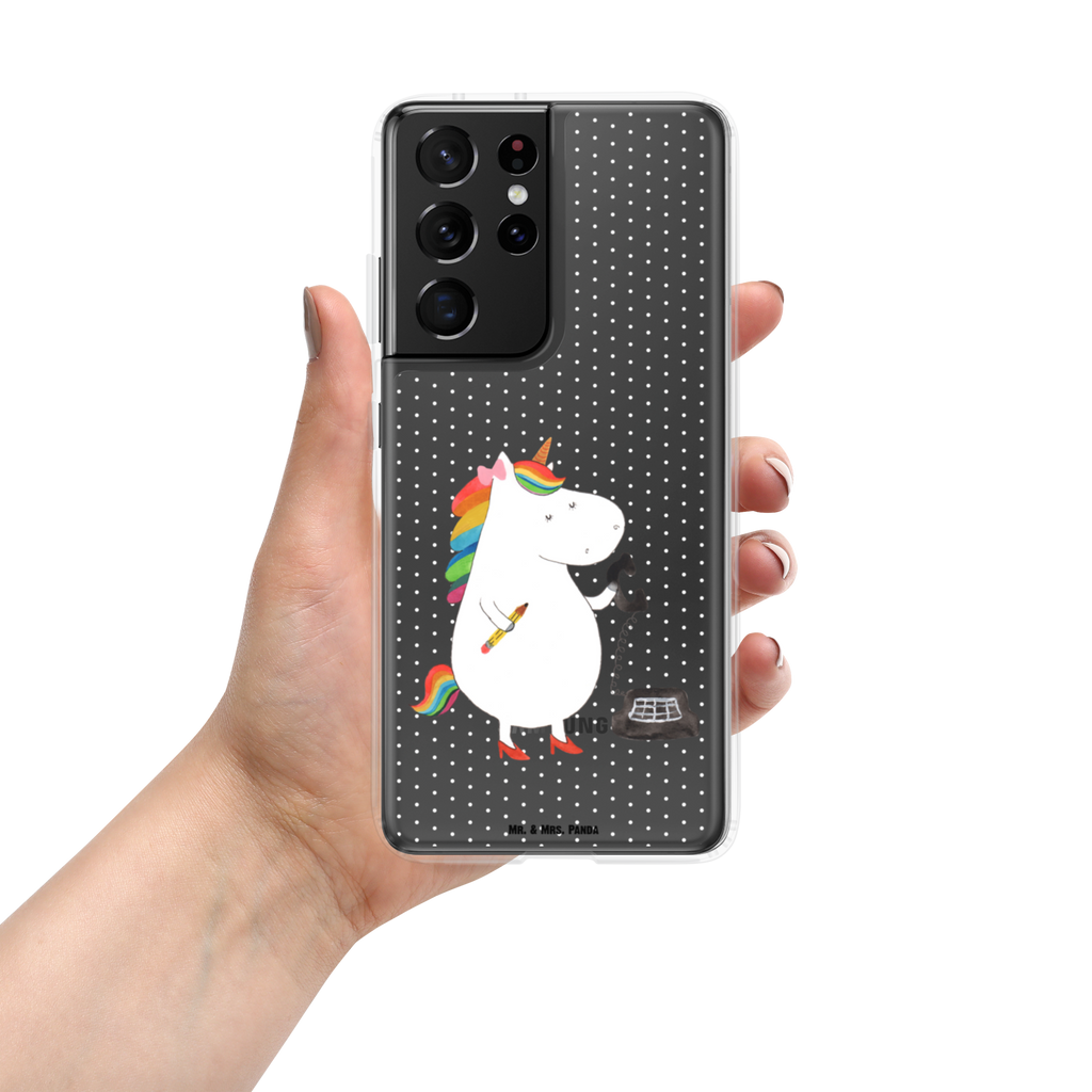 Handyhülle Einhorn Sekretärin Handyhülle, Handycover, Transparente Handyhülle, Flexible Handyhülle, Handyschutz, Transparent, Durchsichtig, Schutzhülle für Handy, Stilvolle Handyhülle, Robuste Handyhülle, Schutz vor Kratzern, Schützende Handyhülle, Einhorn, Einhörner, Einhorn Deko, Pegasus, Unicorn, Sekretärin, Büro, Rechtsanwältin, Rechtsanwaltsgehilfin, Steuerbüro, Steuerkanzlei, Bürokraft, Bürohilfe