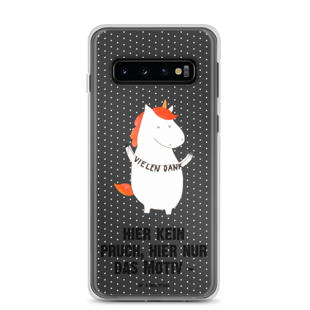 Handyhülle Einhorn Vielen Dank Danke, vielen Dank, Einhorn, Einhörner, Dankeschön, Danksagung, Handyhülle, Handycover, Transparente Handyhülle, Flexible Handyhülle, Handyschutz, Transparent, Durchsichtig, Schutzhülle für Handy, Stilvolle Handyhülle, Robuste Handyhülle, Schutz vor Kratzern, Schützende Handyhülle  Einhorn, Einhörner, Einhorn Deko, Pegasus, Unicorn