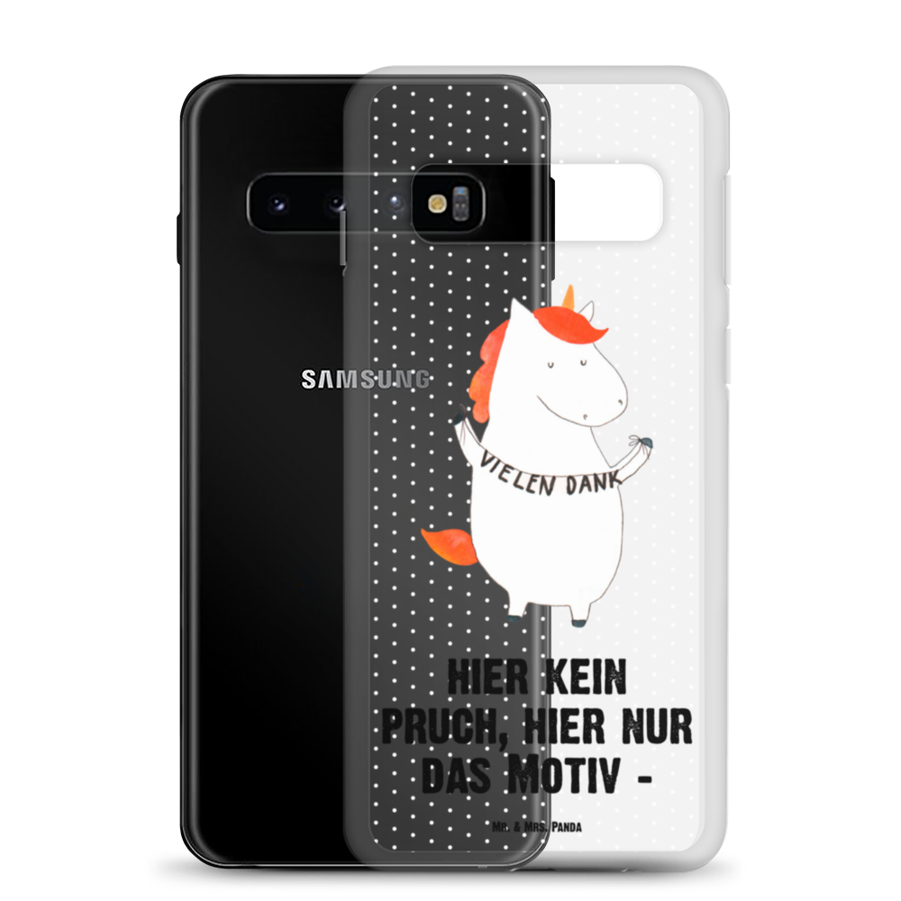 Handyhülle Einhorn Vielen Dank Danke, vielen Dank, Einhorn, Einhörner, Dankeschön, Danksagung, Handyhülle, Handycover, Transparente Handyhülle, Flexible Handyhülle, Handyschutz, Transparent, Durchsichtig, Schutzhülle für Handy, Stilvolle Handyhülle, Robuste Handyhülle, Schutz vor Kratzern, Schützende Handyhülle  Einhorn, Einhörner, Einhorn Deko, Pegasus, Unicorn