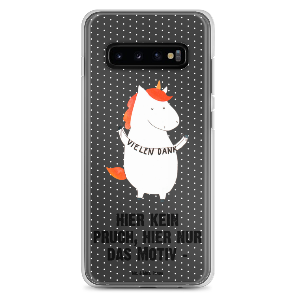 Handyhülle Einhorn Vielen Dank Danke, vielen Dank, Einhorn, Einhörner, Dankeschön, Danksagung, Handyhülle, Handycover, Transparente Handyhülle, Flexible Handyhülle, Handyschutz, Transparent, Durchsichtig, Schutzhülle für Handy, Stilvolle Handyhülle, Robuste Handyhülle, Schutz vor Kratzern, Schützende Handyhülle  Einhorn, Einhörner, Einhorn Deko, Pegasus, Unicorn