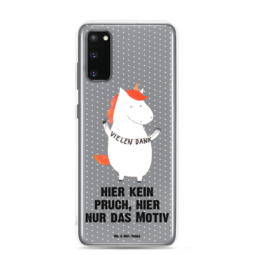 Handyhülle Einhorn Vielen Dank Danke, vielen Dank, Einhorn, Einhörner, Dankeschön, Danksagung, Handyhülle, Handycover, Transparente Handyhülle, Flexible Handyhülle, Handyschutz, Transparent, Durchsichtig, Schutzhülle für Handy, Stilvolle Handyhülle, Robuste Handyhülle, Schutz vor Kratzern, Schützende Handyhülle  Einhorn, Einhörner, Einhorn Deko, Pegasus, Unicorn