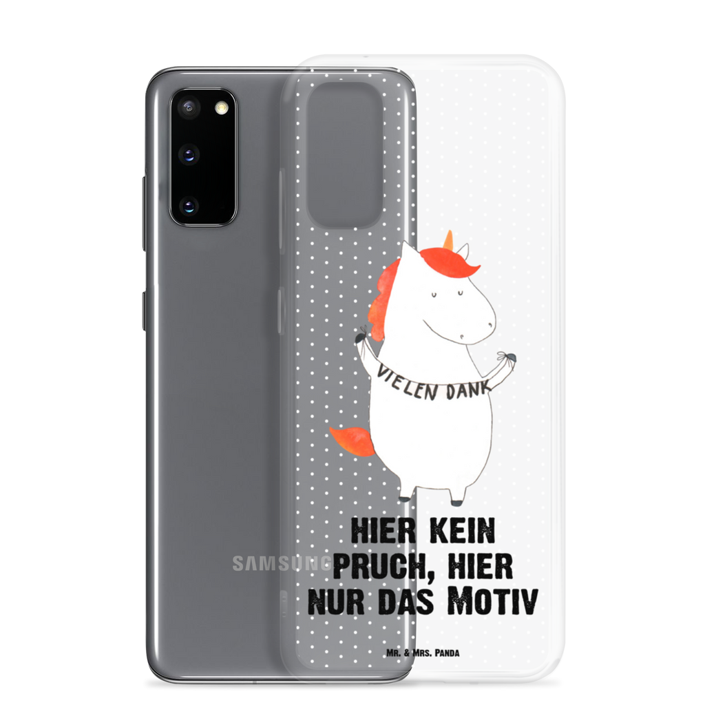 Handyhülle Einhorn Vielen Dank Danke, vielen Dank, Einhorn, Einhörner, Dankeschön, Danksagung, Handyhülle, Handycover, Transparente Handyhülle, Flexible Handyhülle, Handyschutz, Transparent, Durchsichtig, Schutzhülle für Handy, Stilvolle Handyhülle, Robuste Handyhülle, Schutz vor Kratzern, Schützende Handyhülle  Einhorn, Einhörner, Einhorn Deko, Pegasus, Unicorn